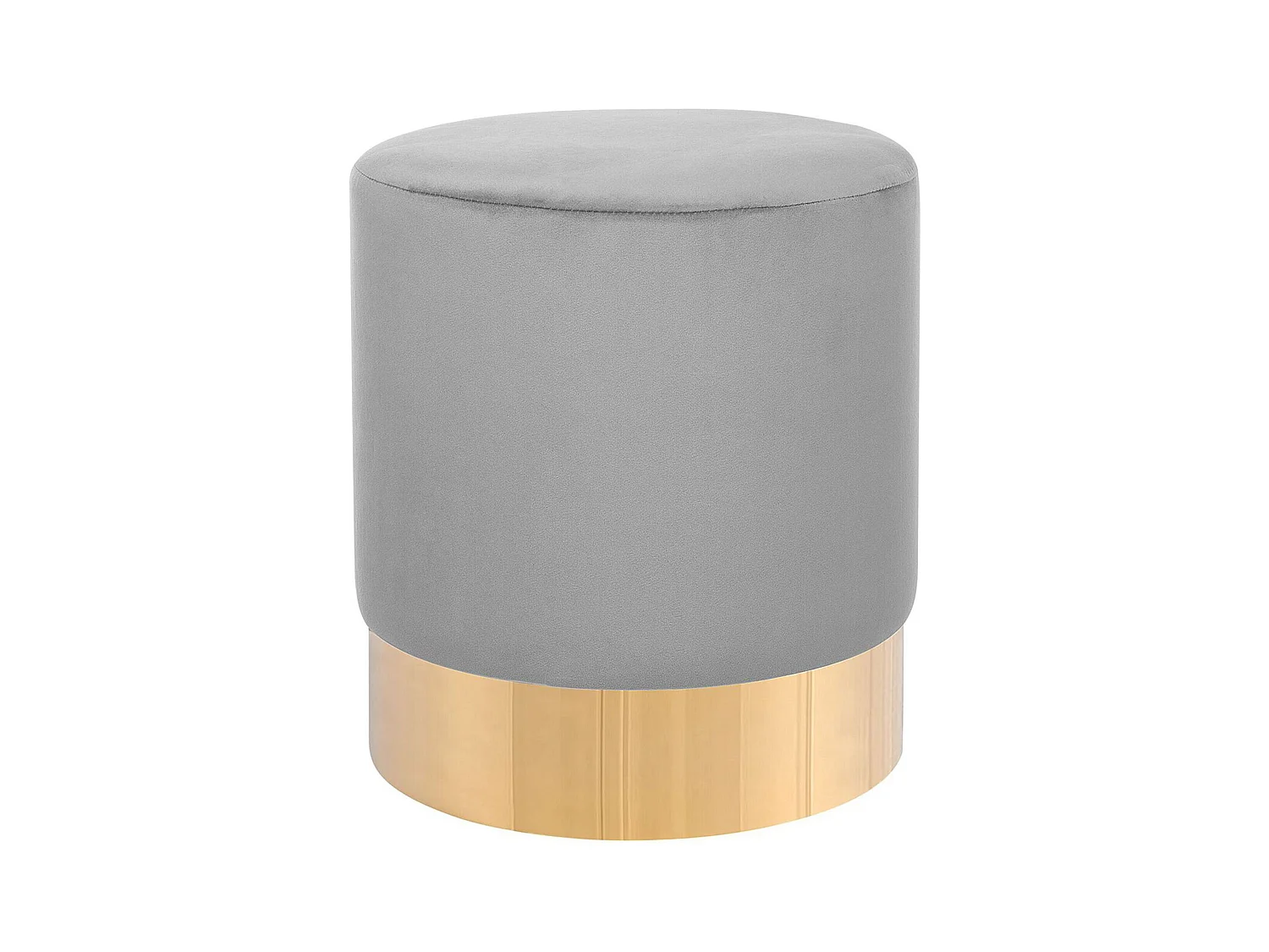 Pouf SOPHIA Velours Gris clair