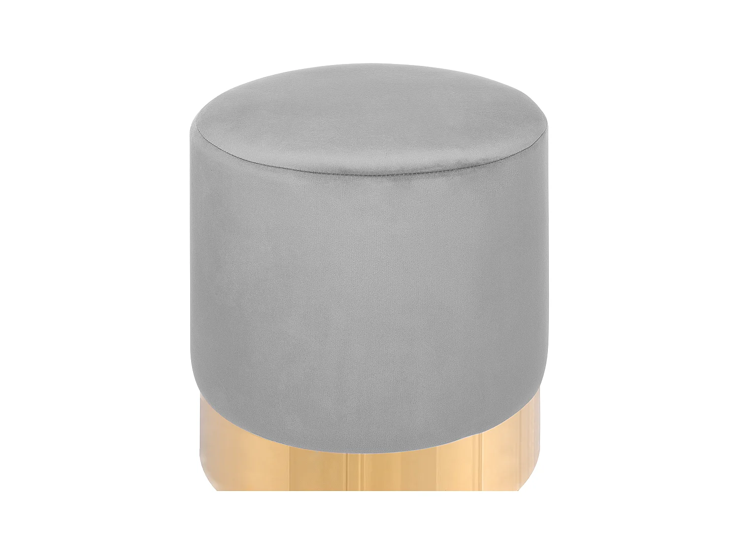 Poef SOPHIA Fluweel Lichtgrijs 39 cm 39 cm 40 cm