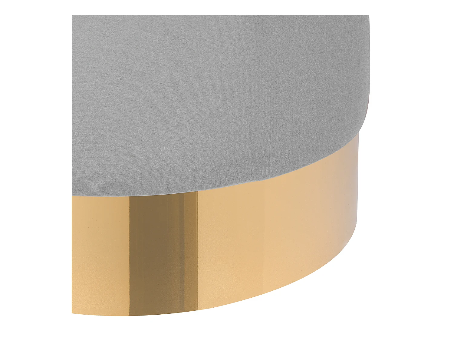 Poef SOPHIA Fluweel Lichtgrijs 39 cm 39 cm 40 cm