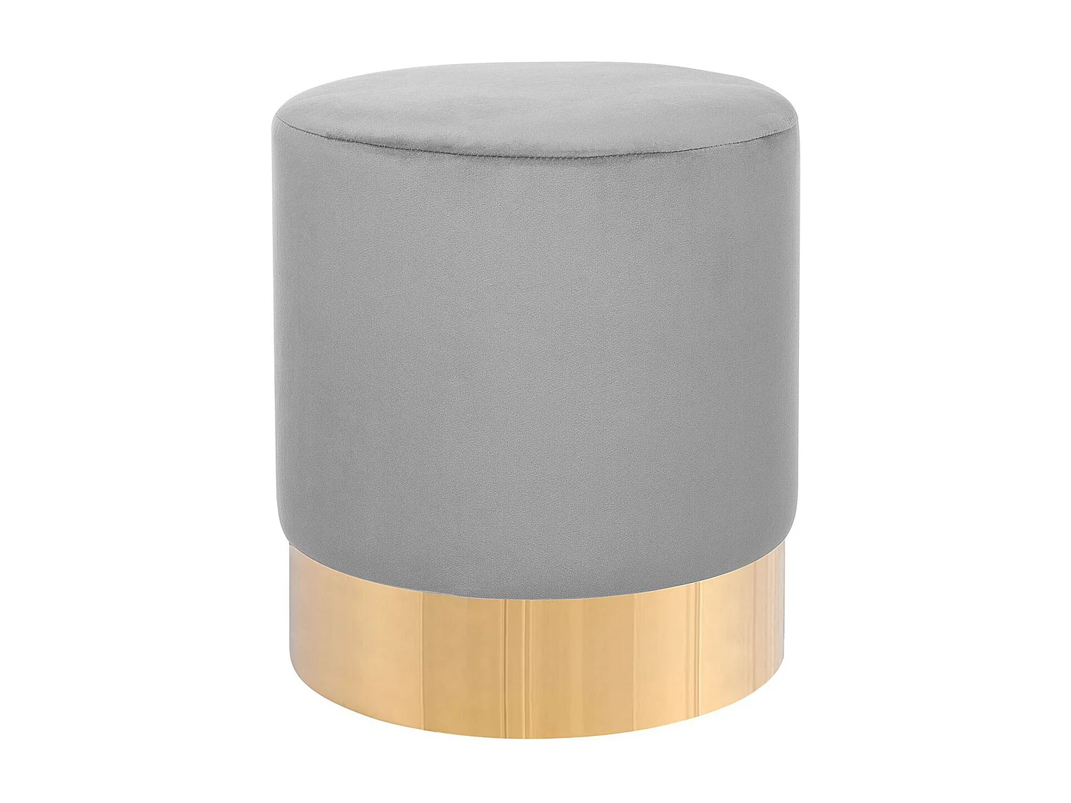 Pouf SOPHIA Velours Gris clair