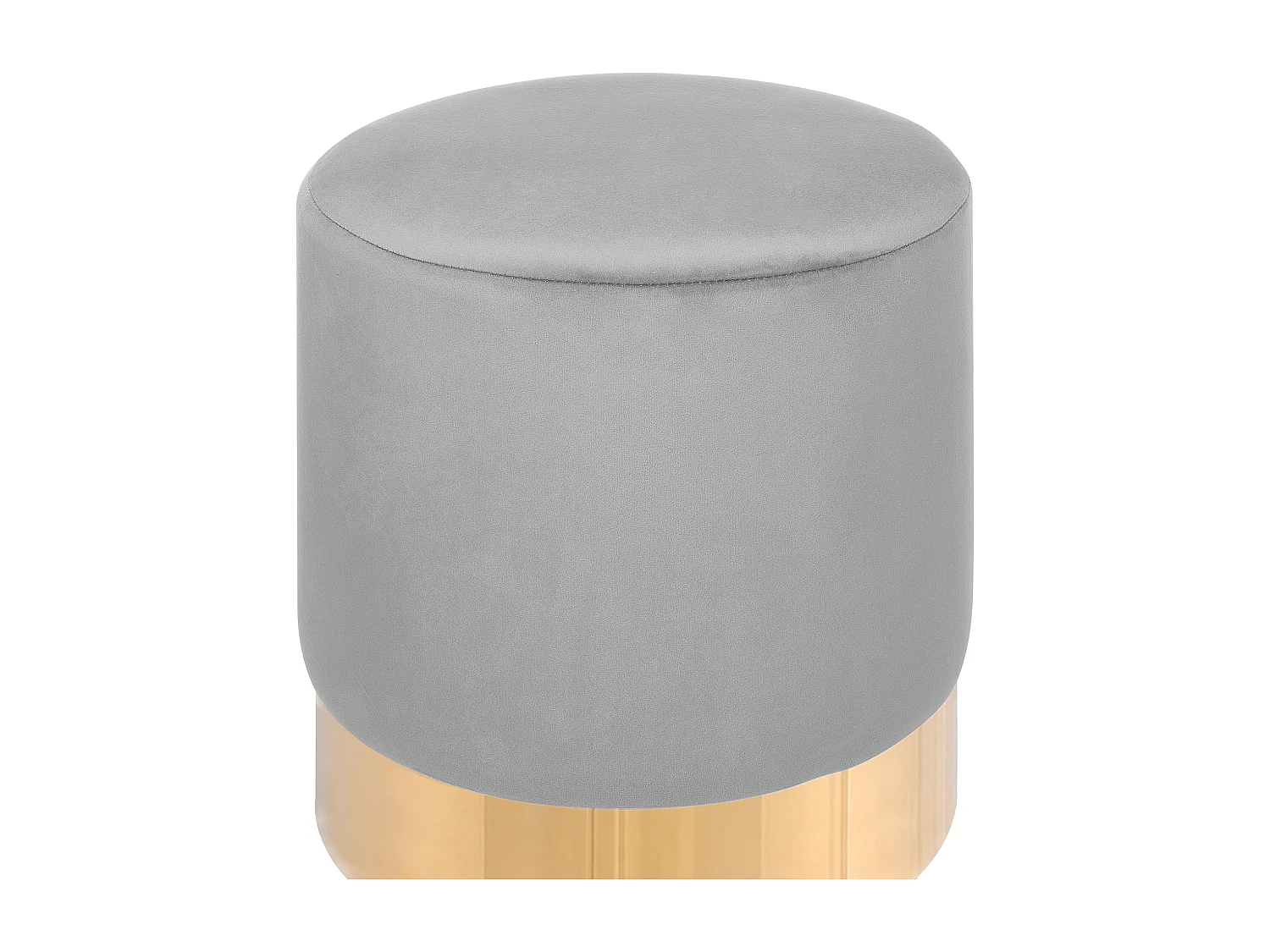 Pouf SOPHIA Velours Gris clair