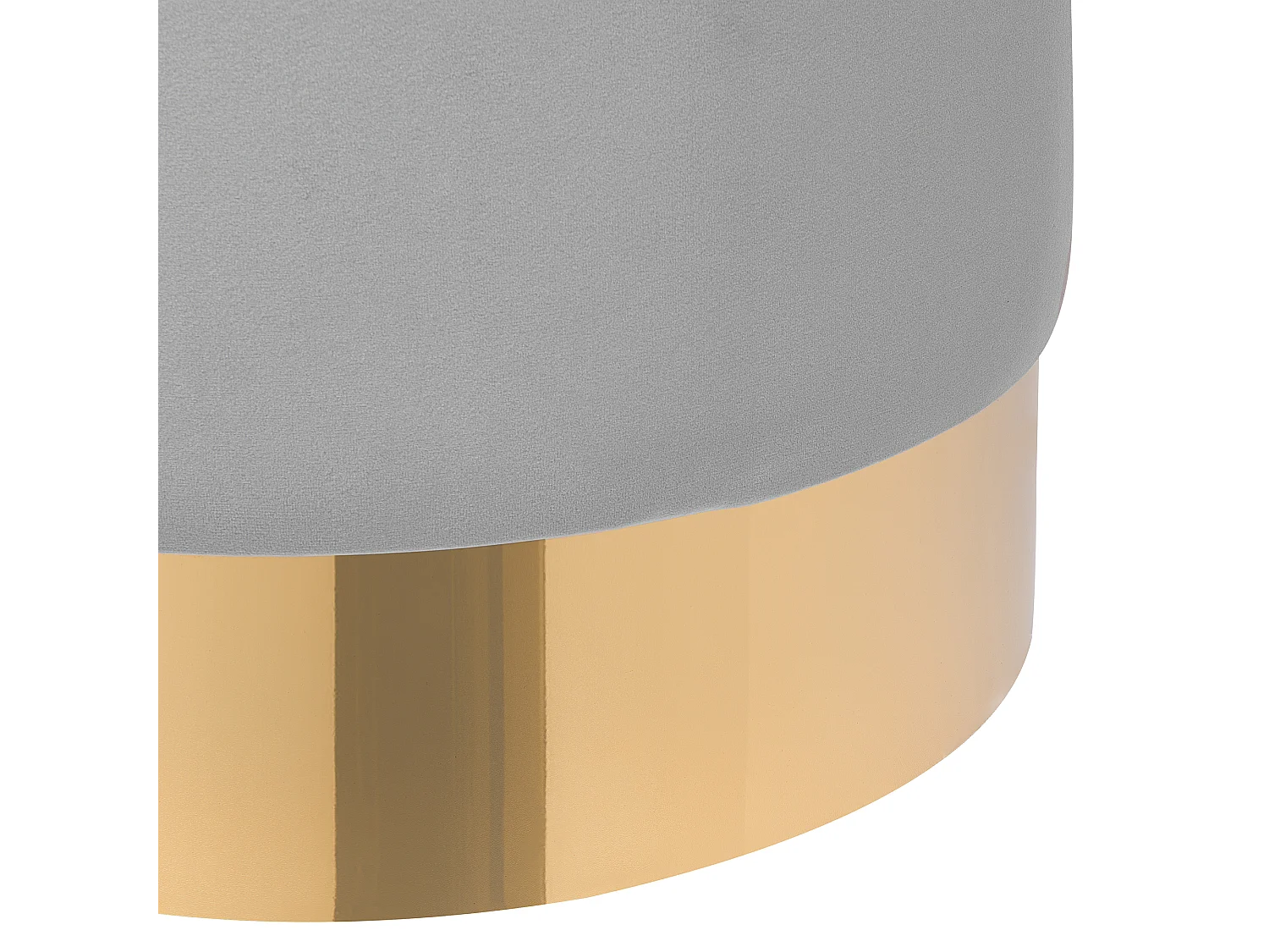 Pouf SOPHIA Velluto Grigio chiaro 39 cm 39 cm 40 cm