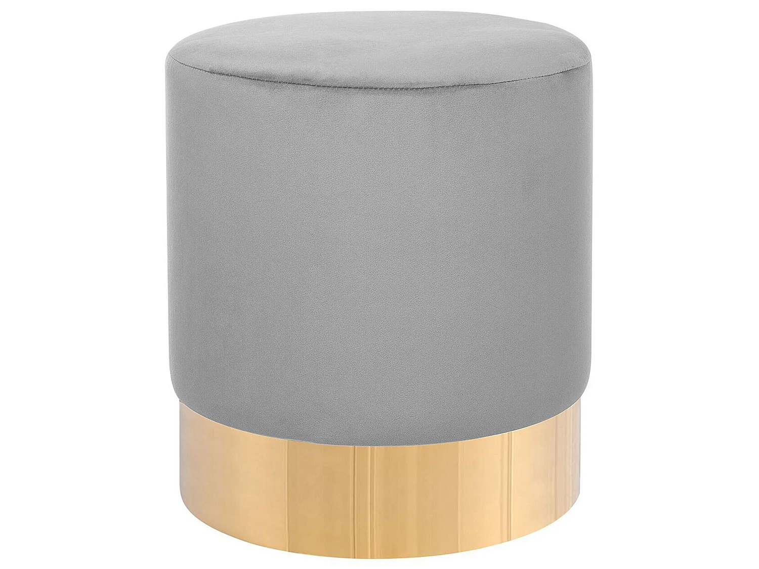 Pouf SOPHIA Samtstoff Hellgrau 39 cm 39 cm 40 cm