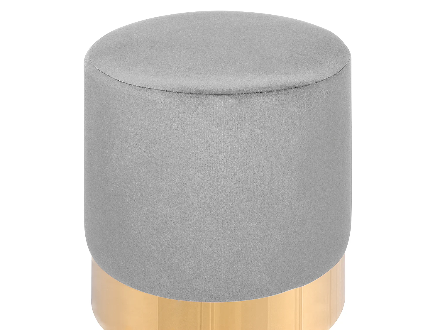 Pouf SOPHIA Samtstoff Hellgrau 39 cm 39 cm 40 cm