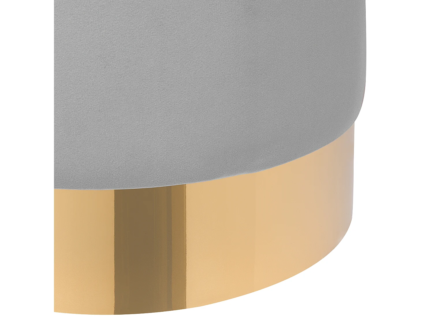 Pouf SOPHIA Samtstoff Hellgrau 39 cm 39 cm 40 cm