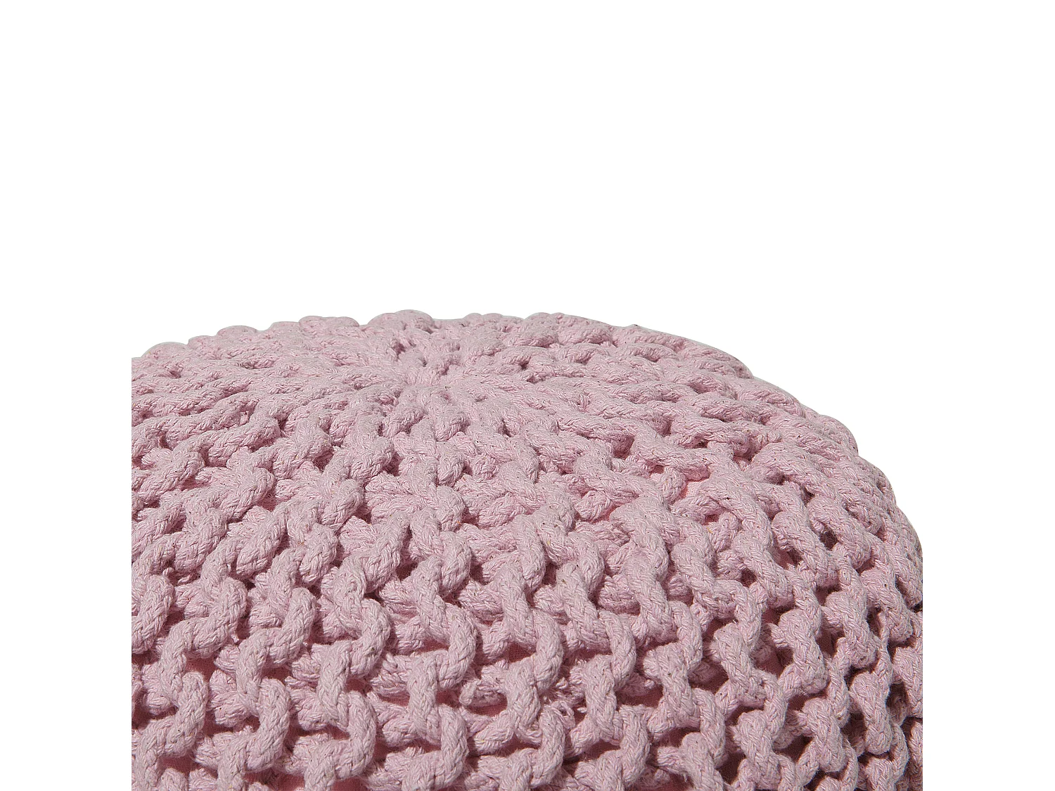 Pouf CONRAD Coton Rose 40 cm 40 cm 25 cm