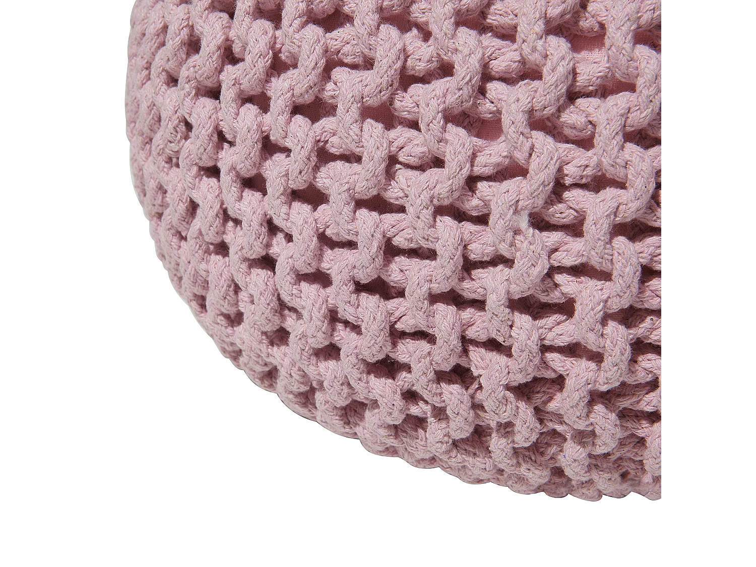 Pouf CONRAD Coton Rose 40 cm 40 cm 25 cm