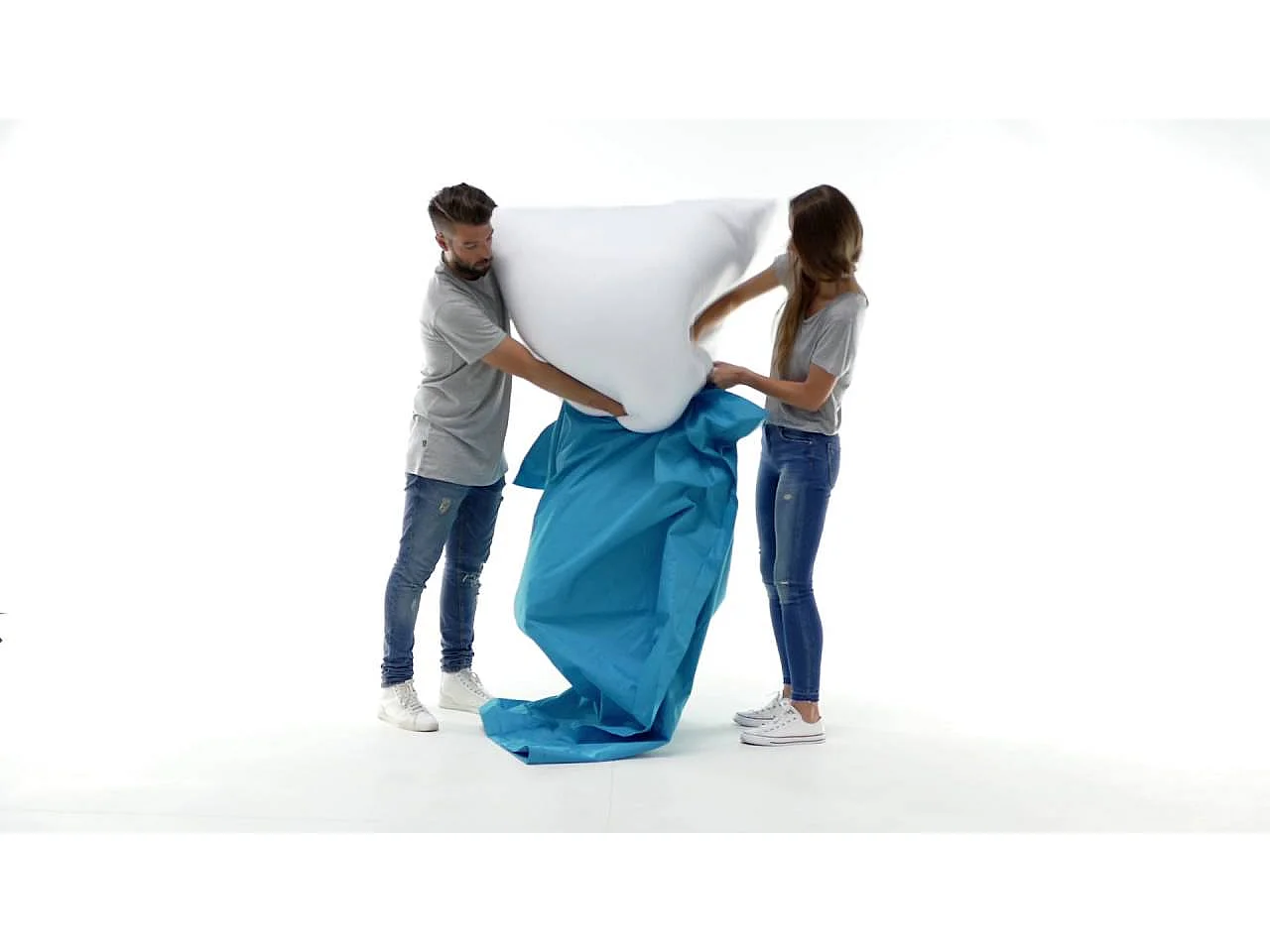 Pouf poire 300 L FUZZY 140 cm 180 cm Beige