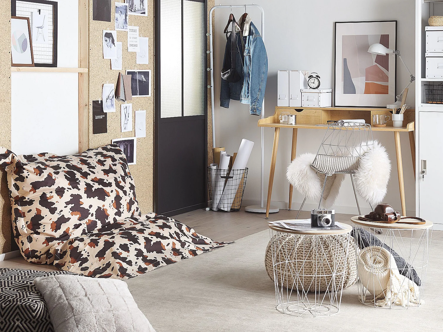 Pouf poire 300 L FUZZY 140 cm 180 cm Beige