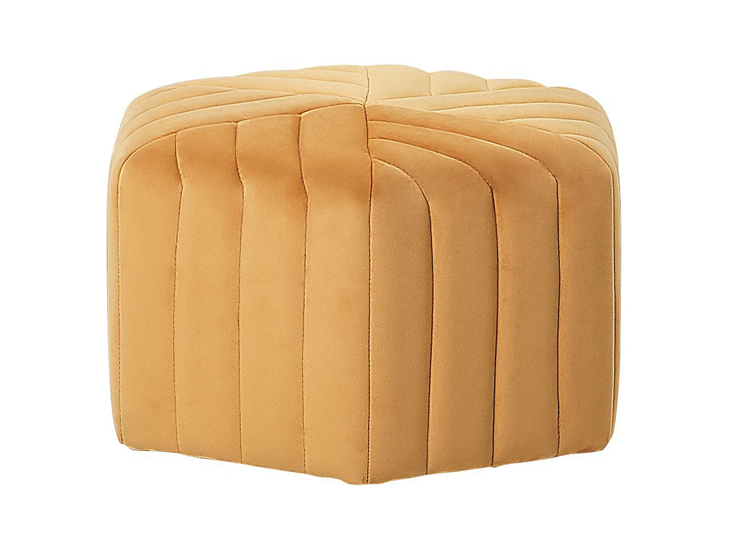 Pouf MURIETTA Velours Moutarde