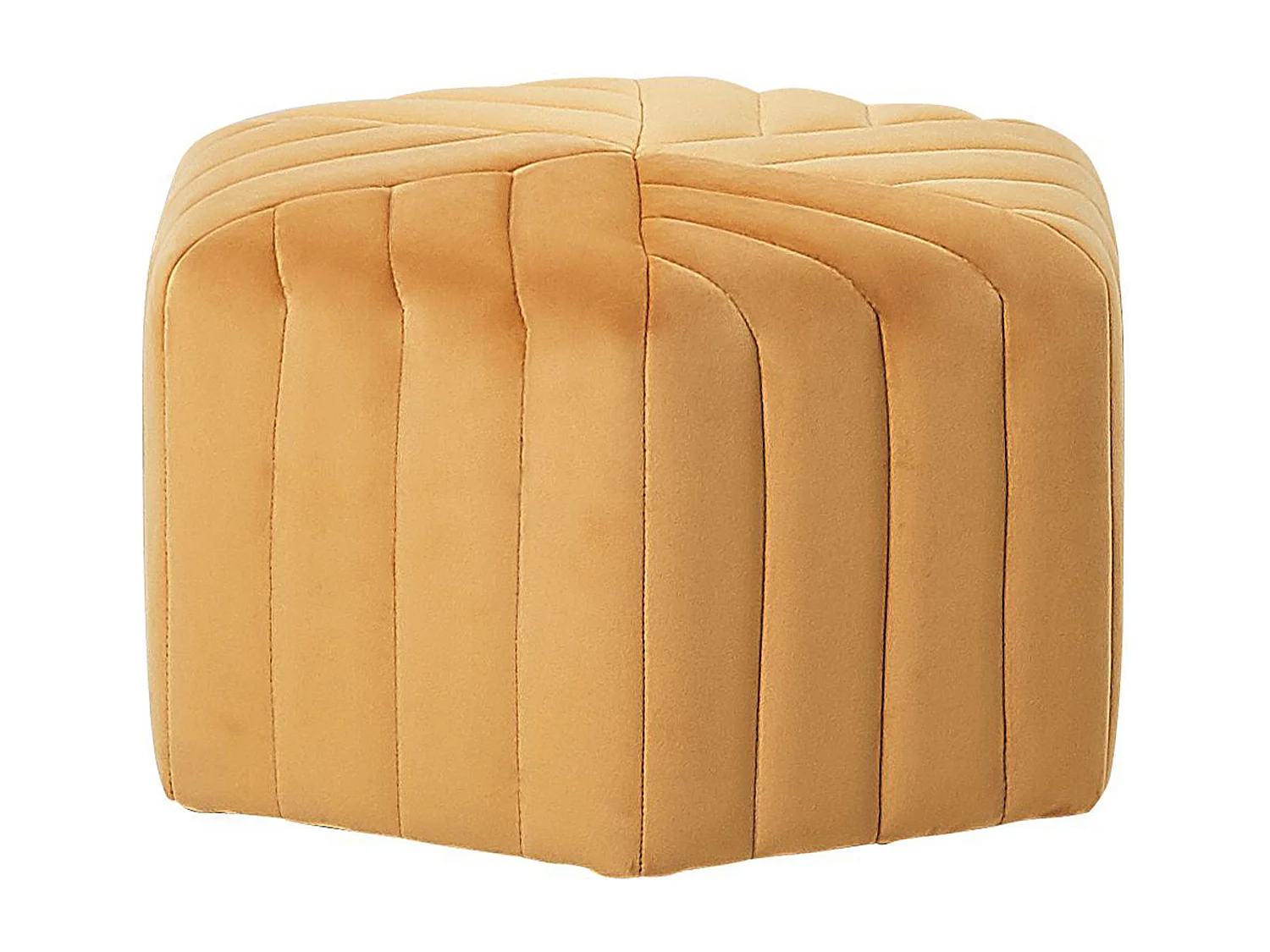Pouf MURIETTA Velours Moutarde