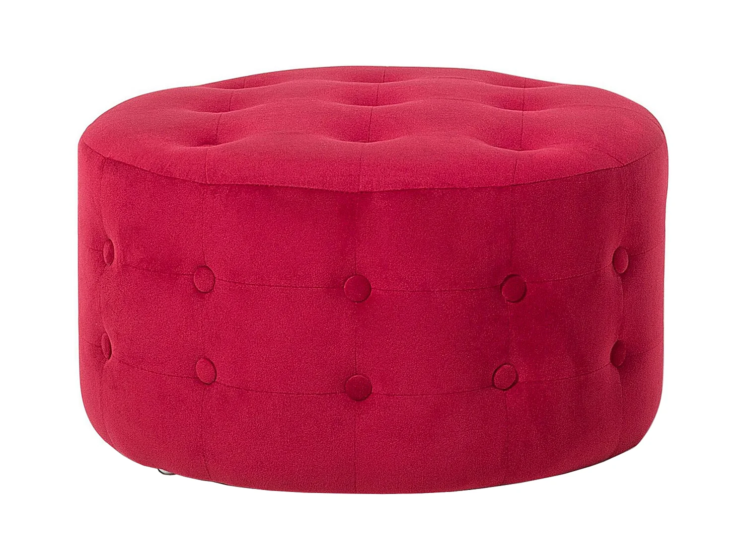 Pouf TAMPA Velours Rose fushia