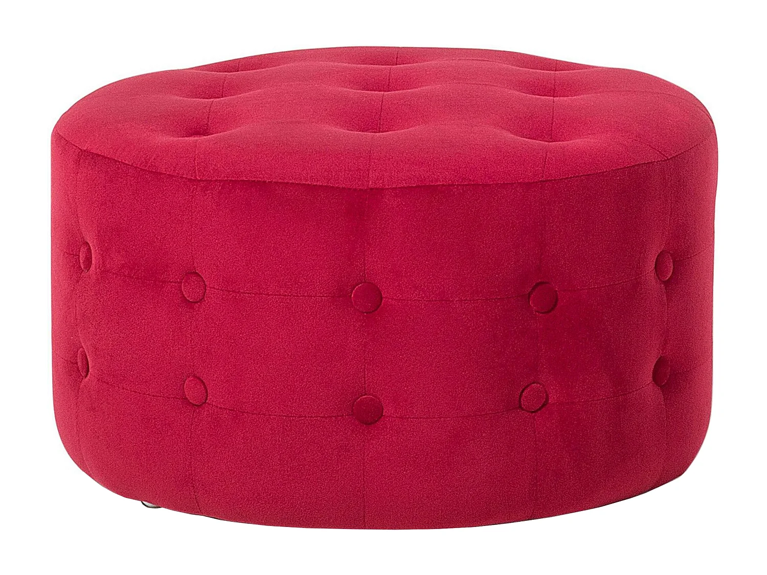 Pouf TAMPA Velours Rose fushia