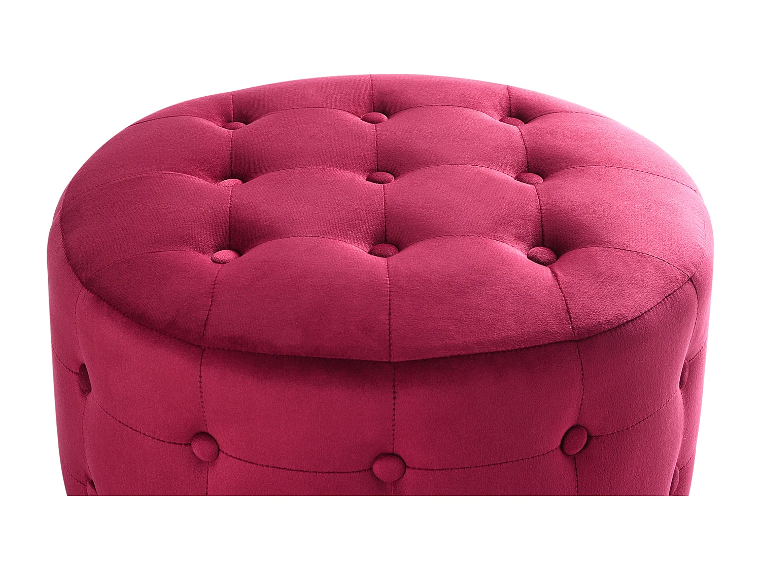 Pouf TAMPA Velours Rose fushia