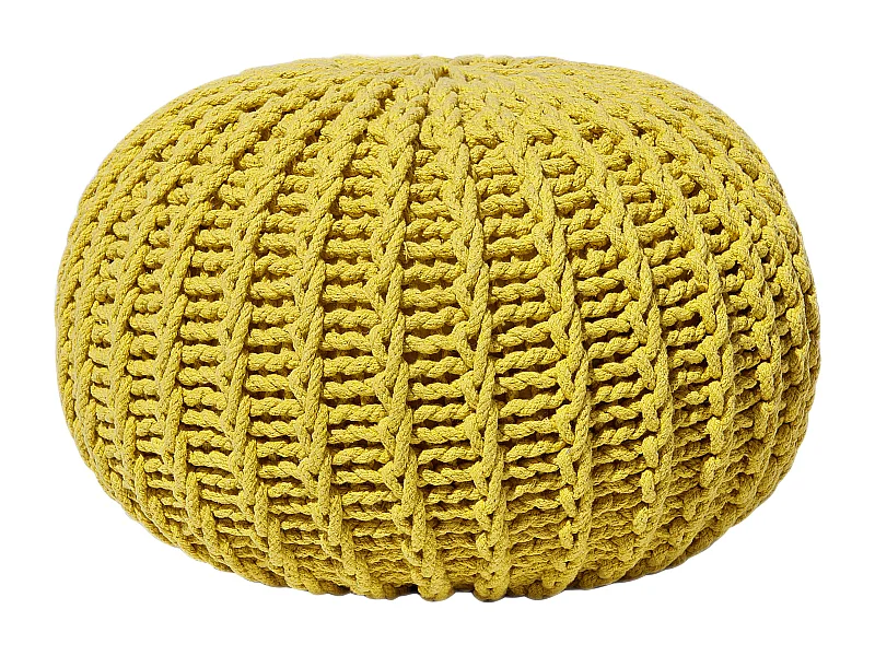 Pufe CONRAD Algodão Mostarda 50 cm 50 cm 35 cm