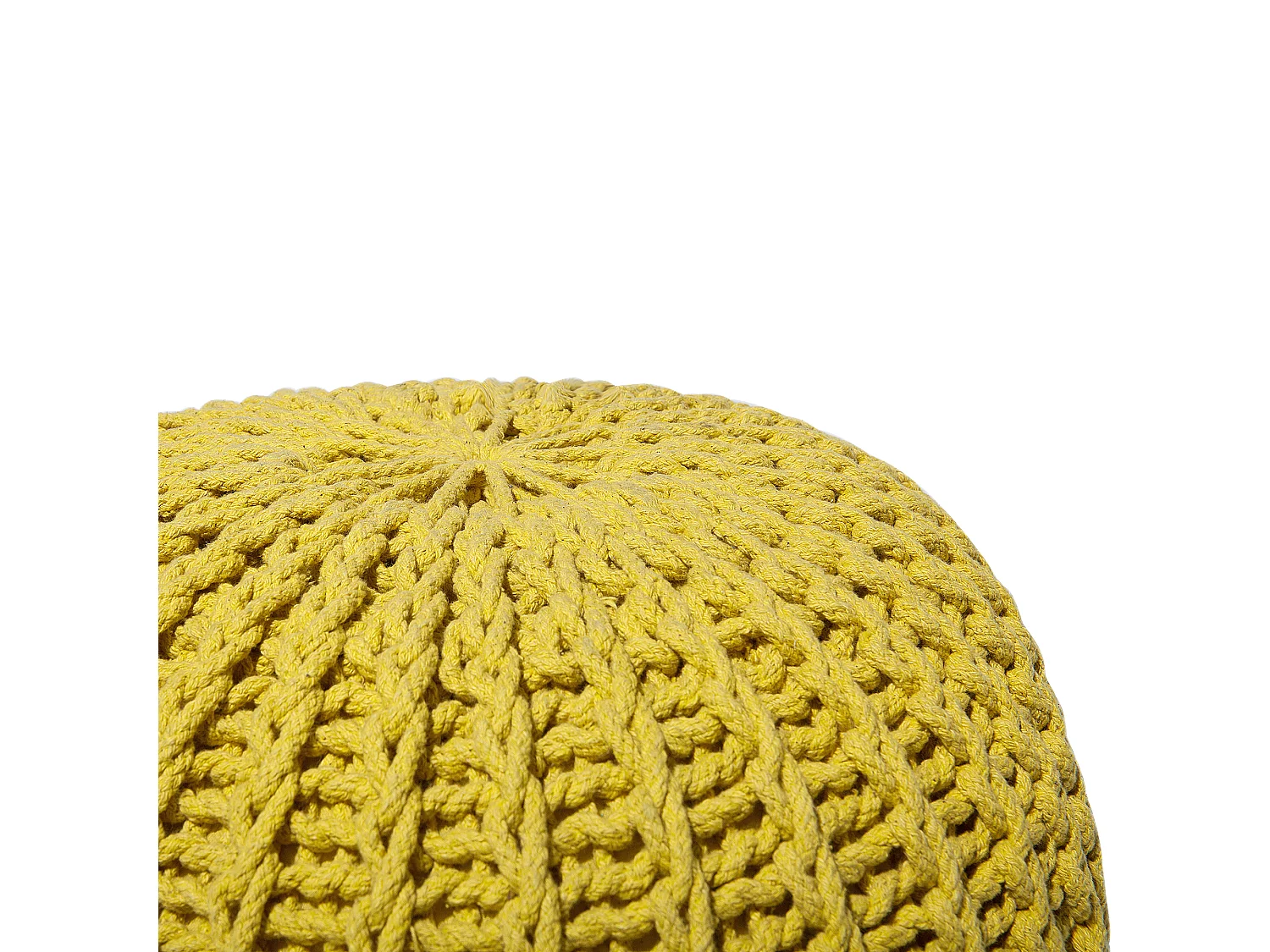 Pouf CONRAD Coton Moutarde