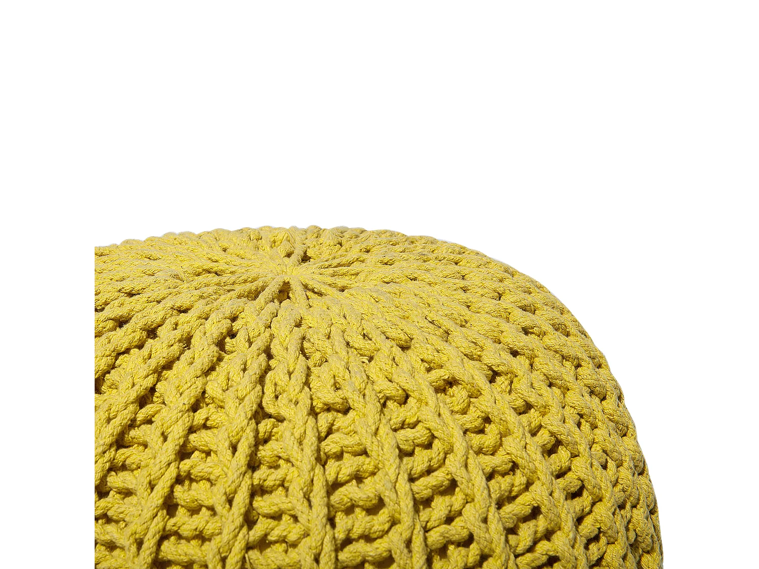 Pouf CONRAD Coton Moutarde