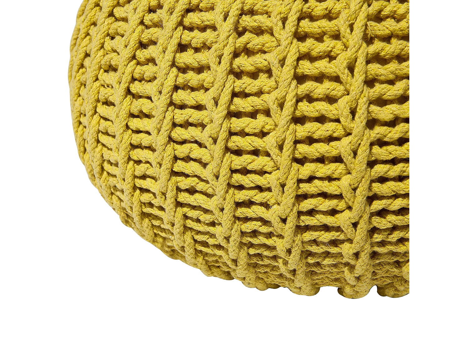 Pouf CONRAD Coton Moutarde