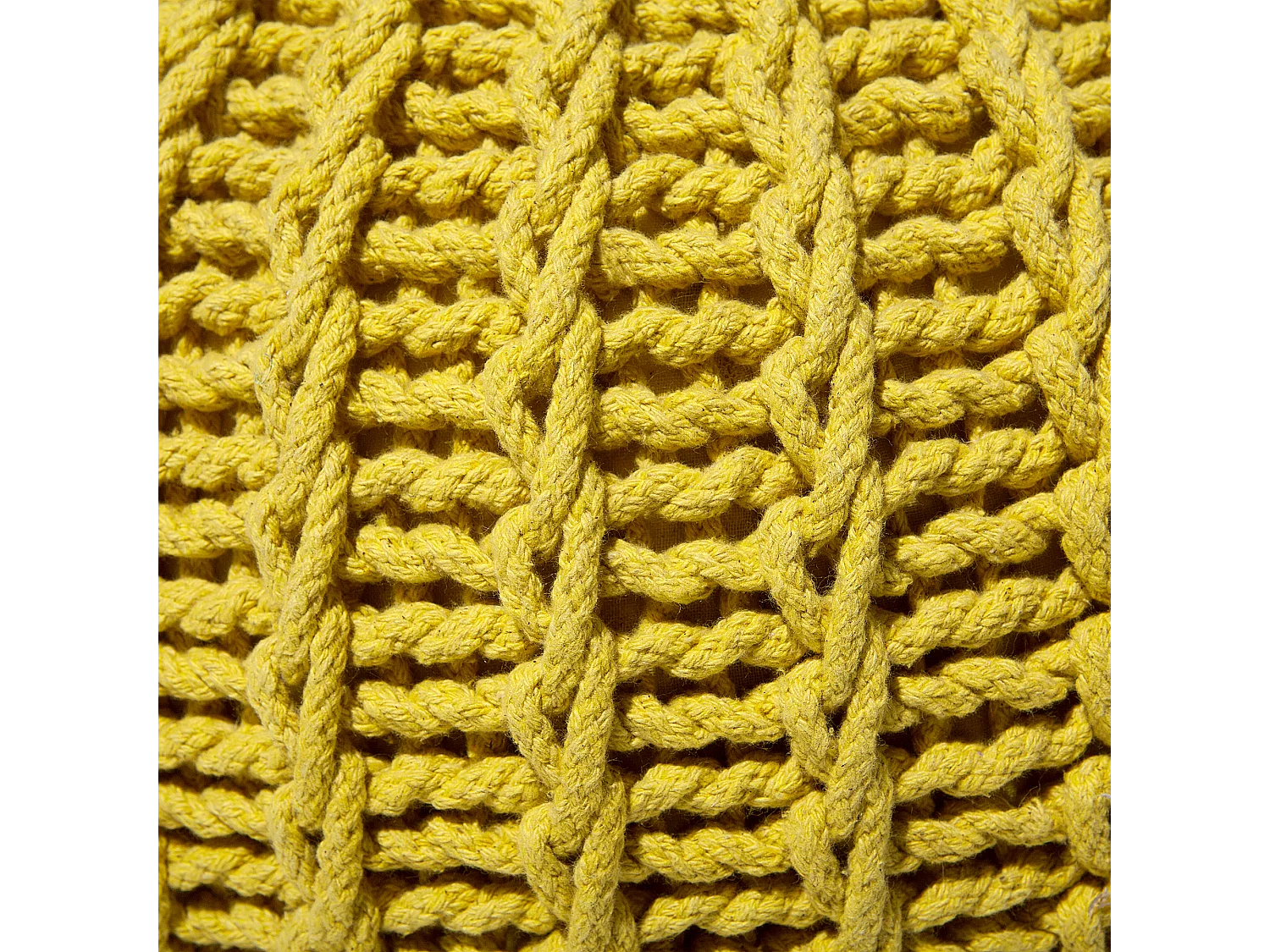 Pouf CONRAD Coton Moutarde