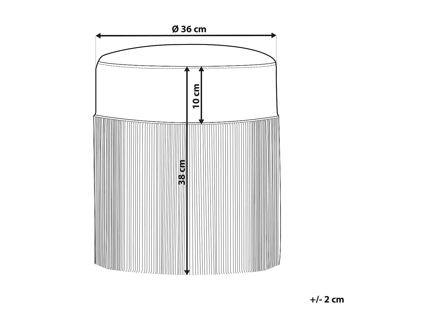 Pouf VIRGINIA Velours Taupe