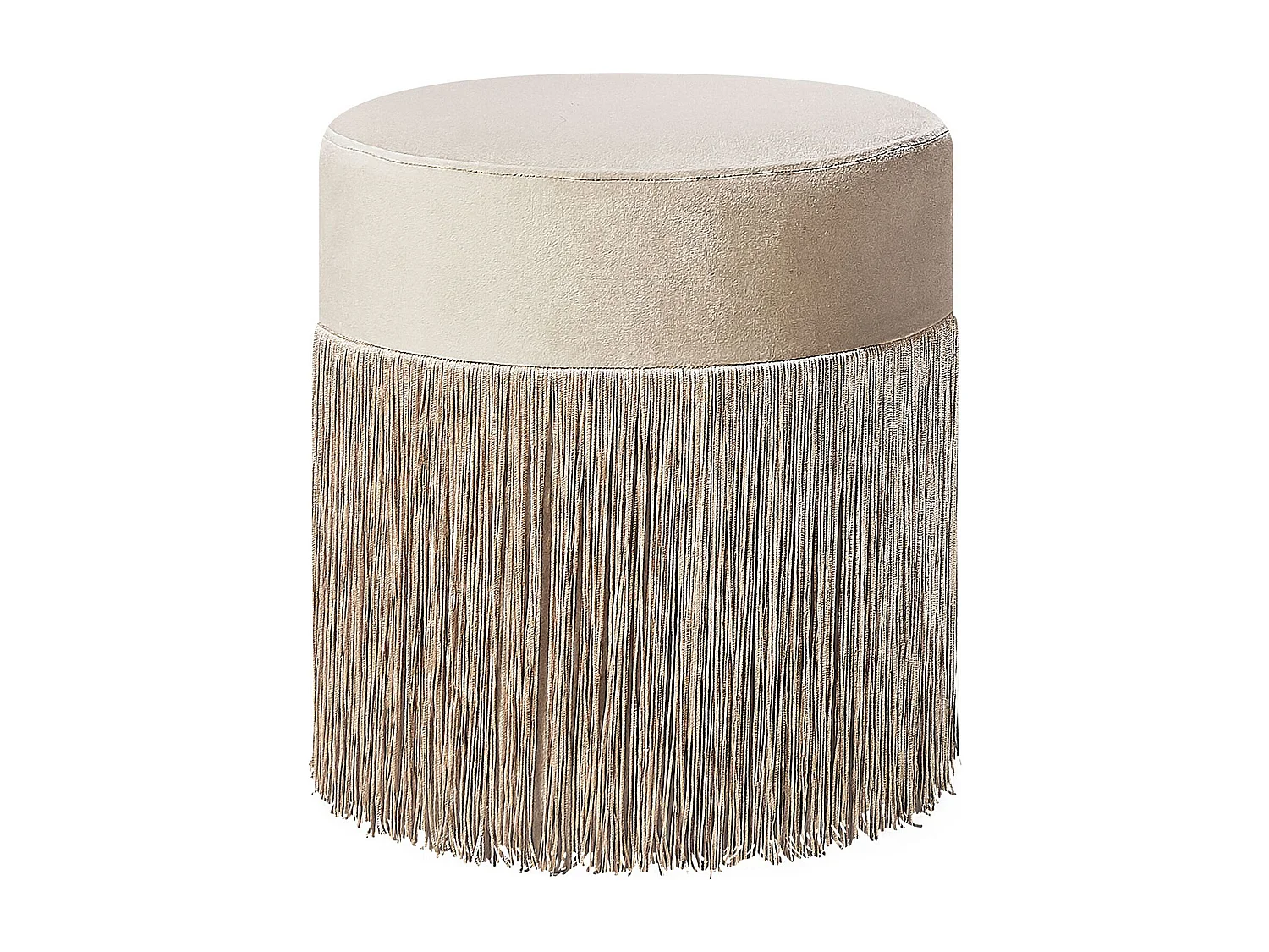 Pouf VIRGINIA Velours Taupe