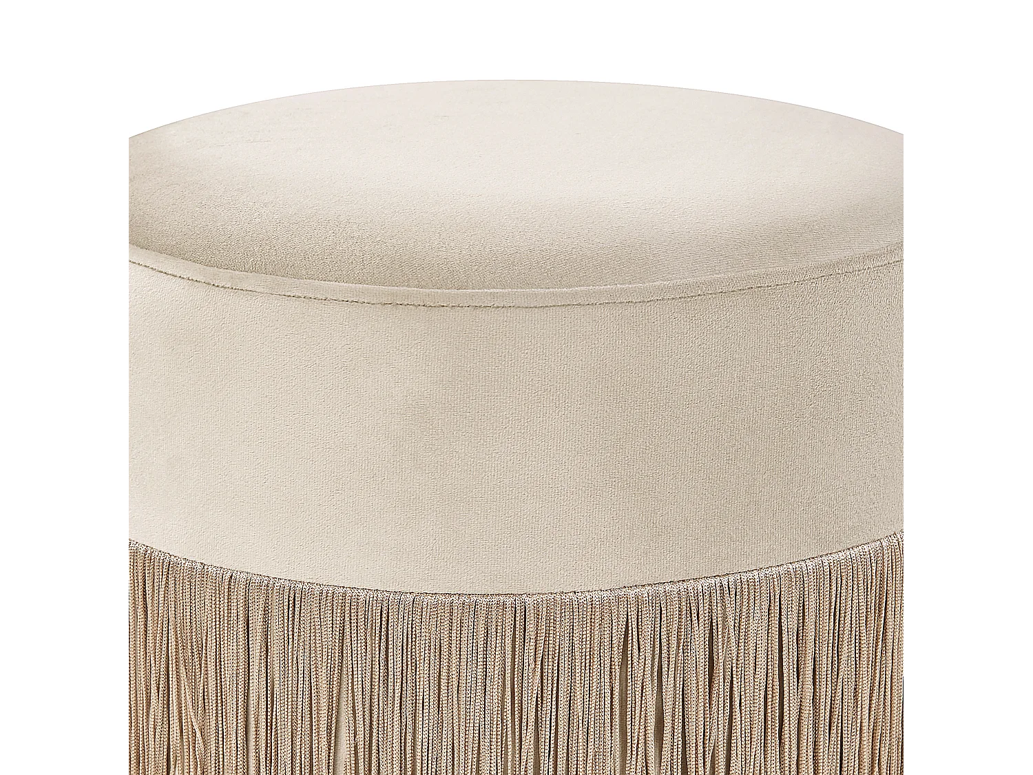 Pouf VIRGINIA Velours Taupe