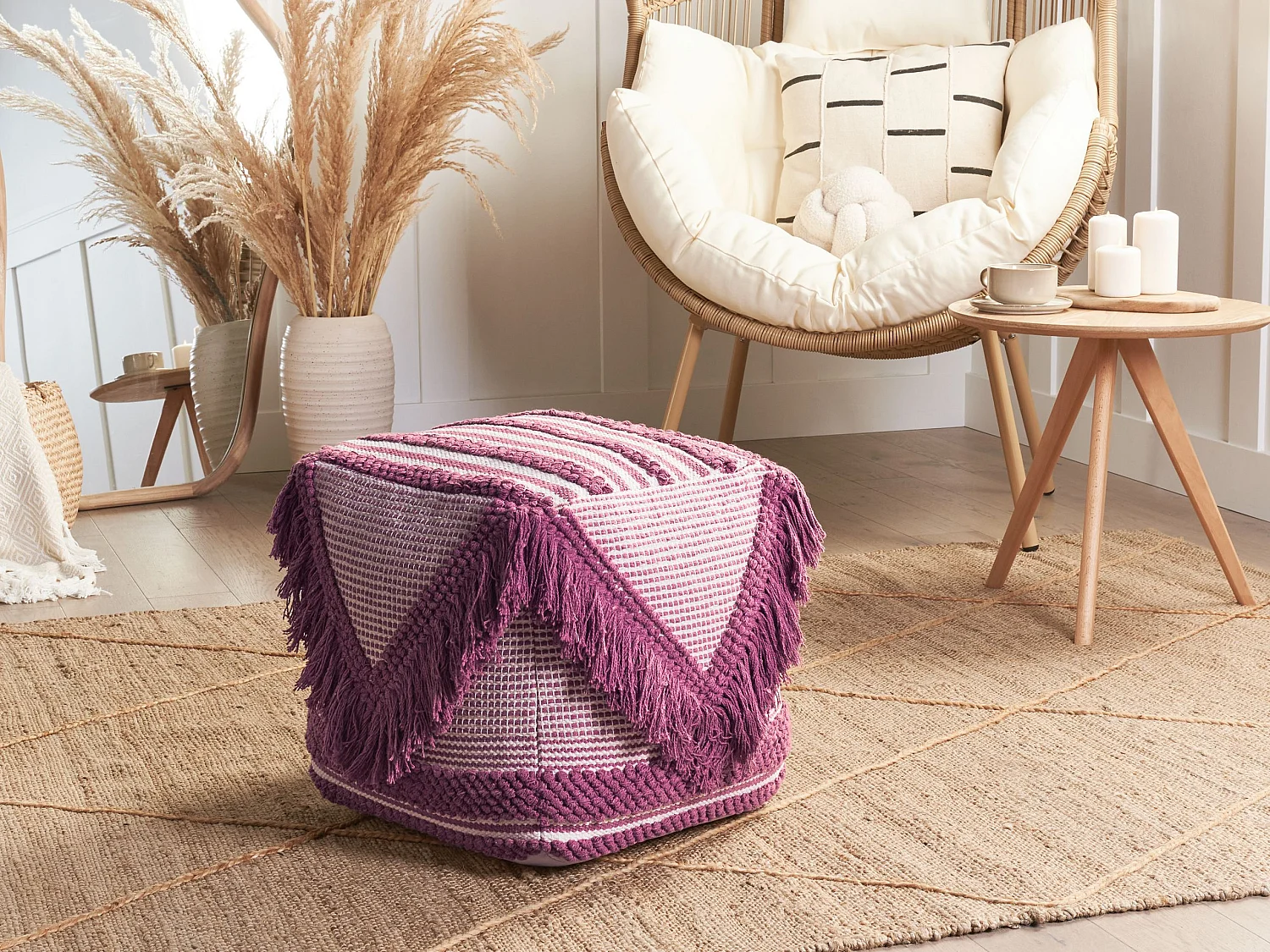 Pouf KOCHI Rosa 49 cm 49 cm 47 cm
