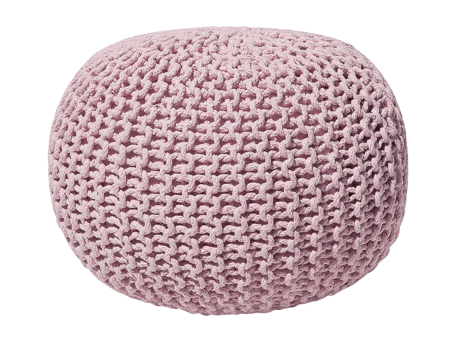Pouf CONRAD Baumwolle Rosa 50 cm 50 cm 35 cm