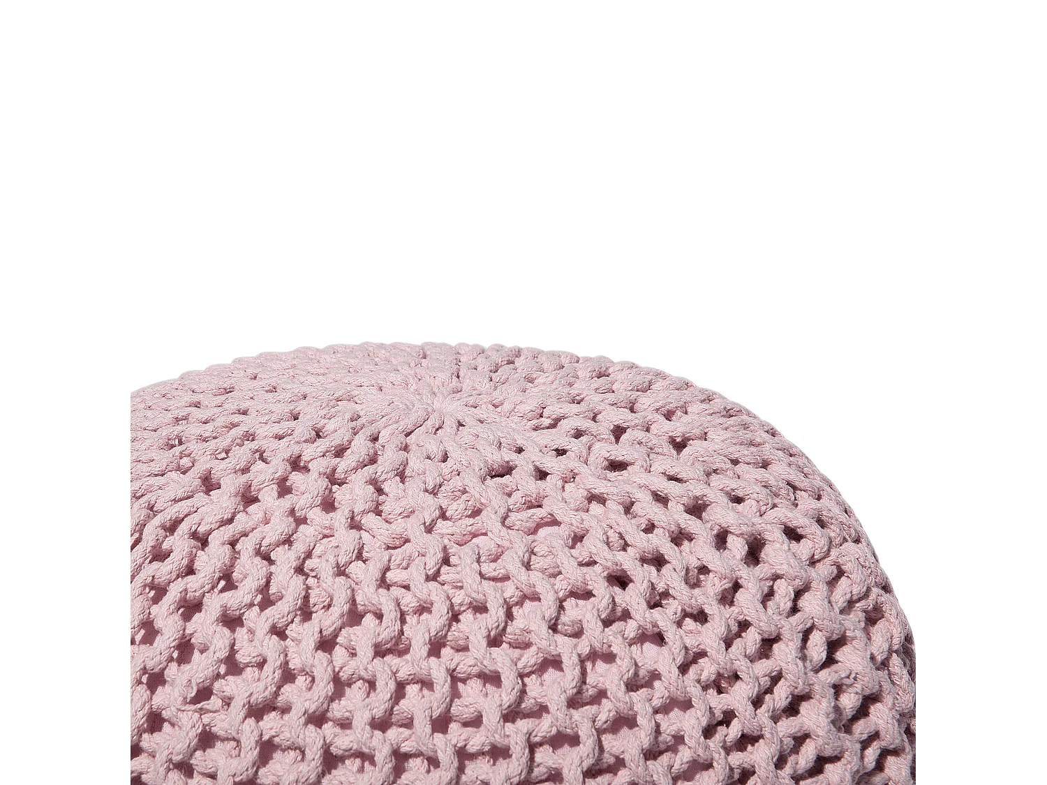 Pouf CONRAD Baumwolle Rosa 50 cm 50 cm 35 cm