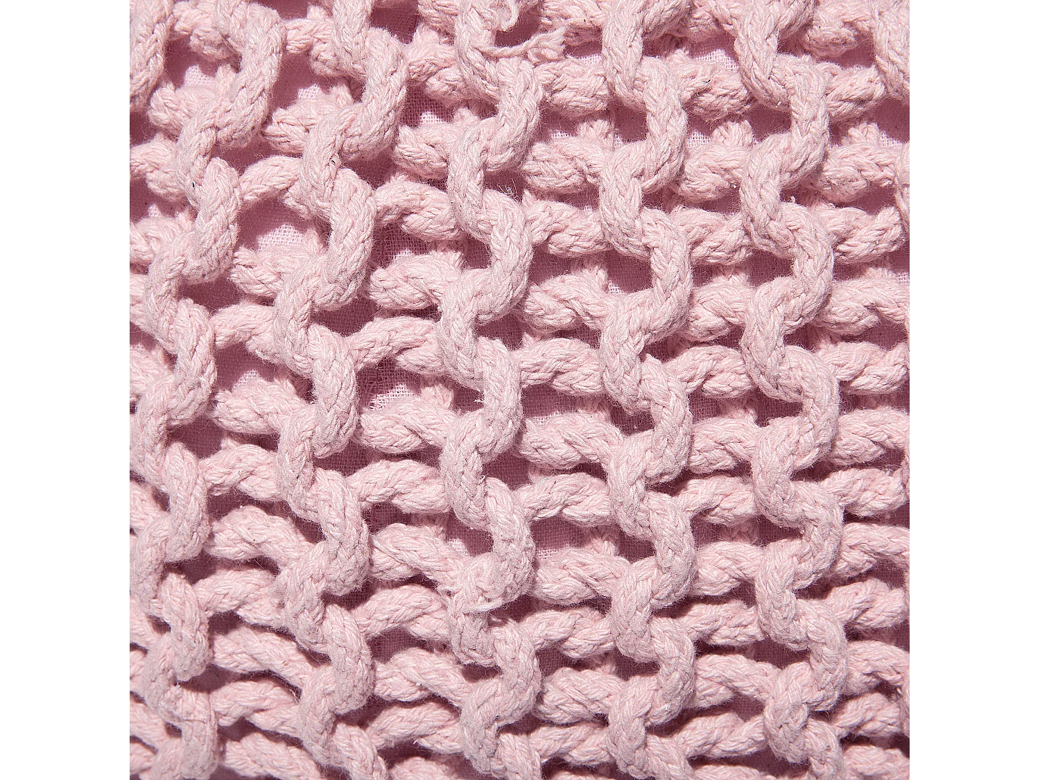Pouf CONRAD Baumwolle Rosa 50 cm 50 cm 35 cm