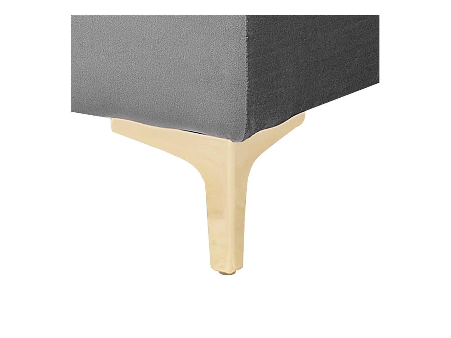 Ottomaan ABERDEEN Fluweel Grijs