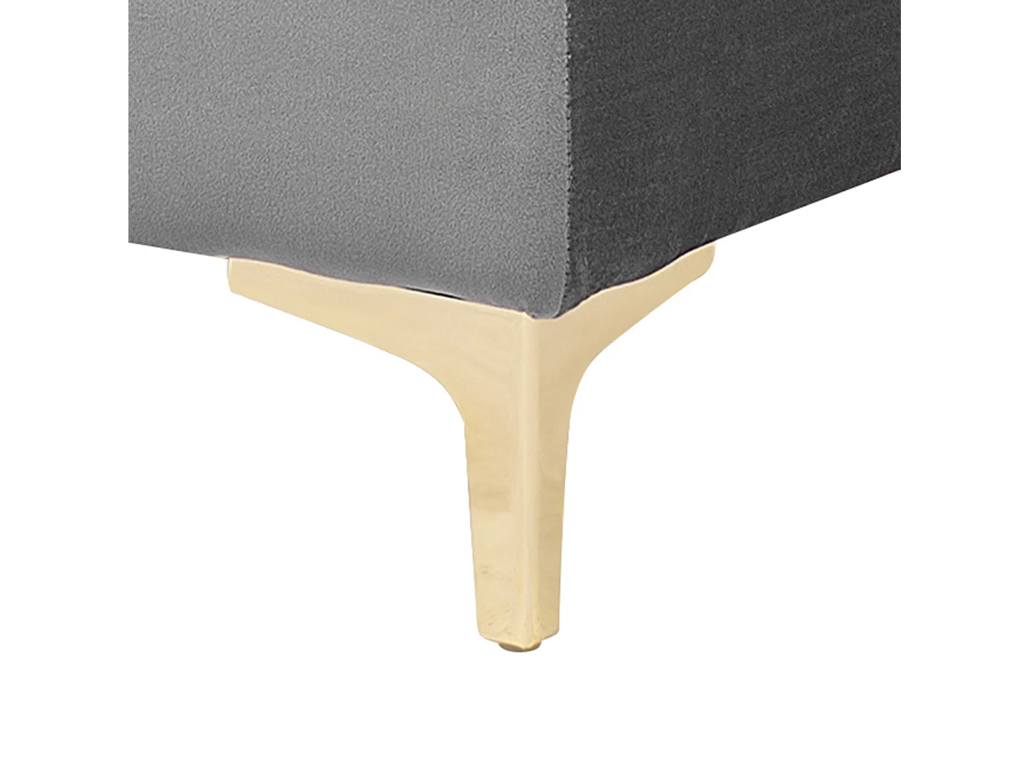 Ottoman ABERDEEN Velours Gris