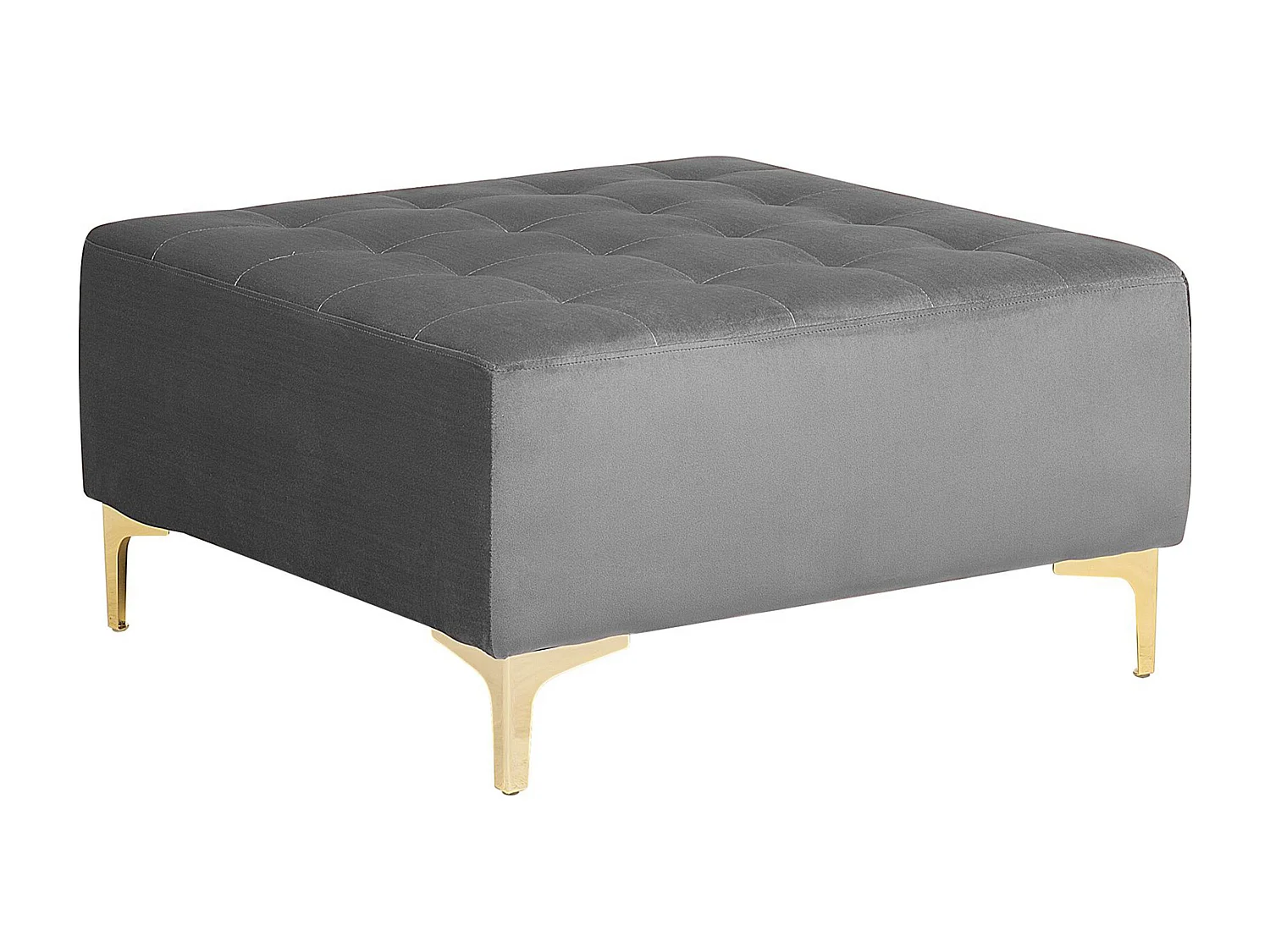 Moderne Ottomane Samtstoff grau Aberdeen