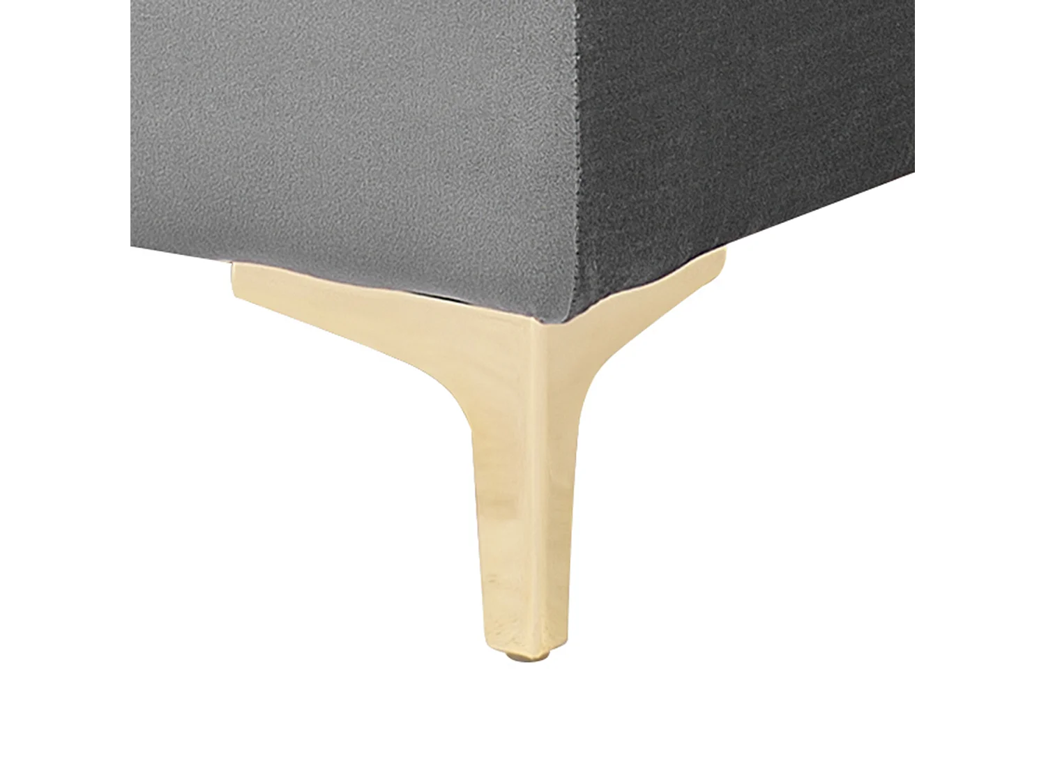 Moderne Ottomane Samtstoff grau Aberdeen