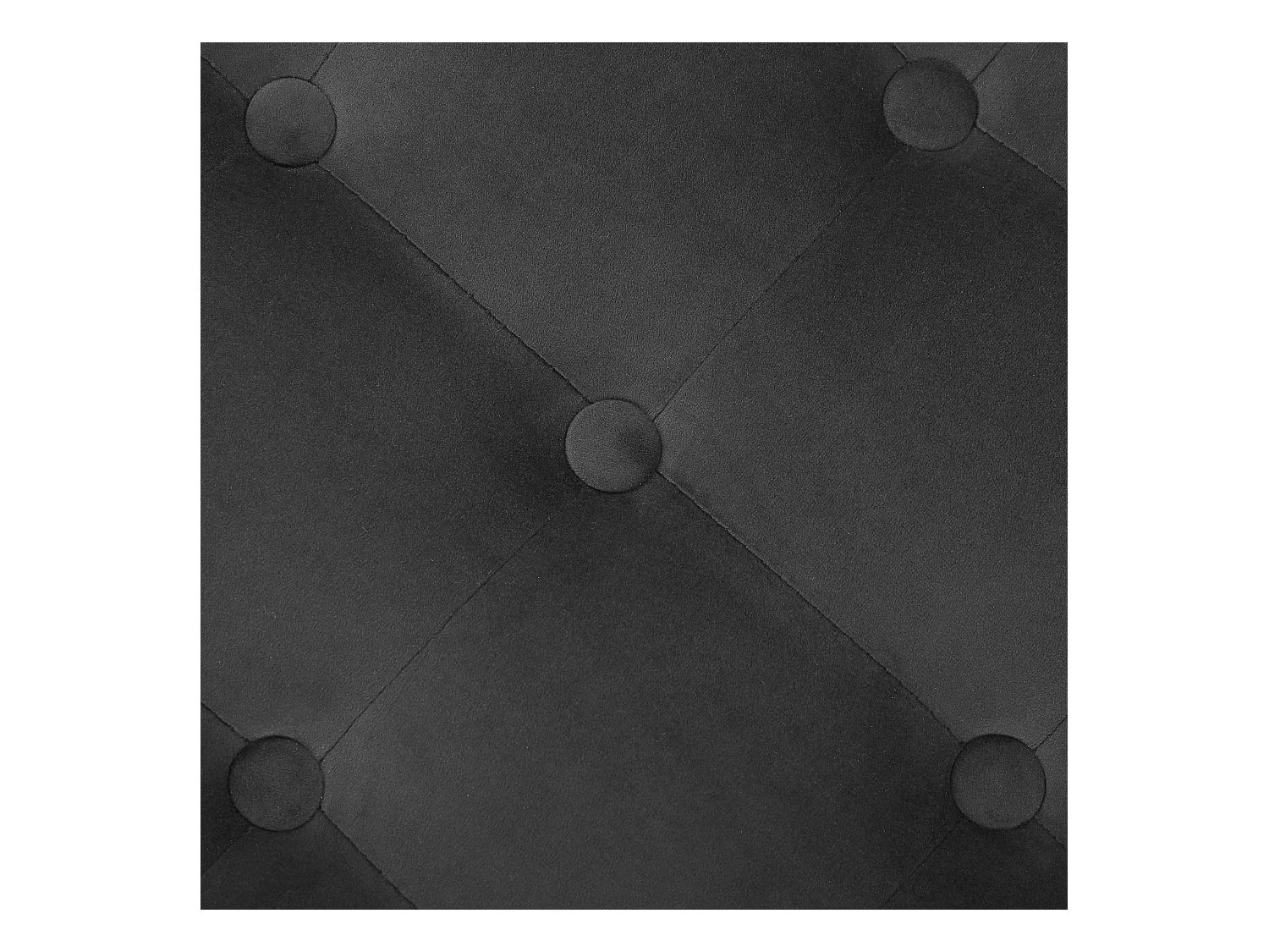 Moderner Pouf Samtstoff dekorative Versteppung rund schwarz Tampa