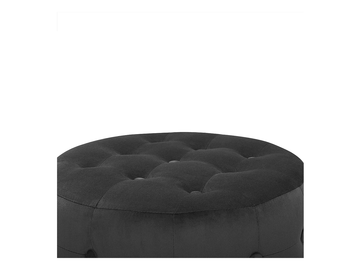 Poef TAMPA Fluweel Zwart 55 cm 55 cm 30 cm