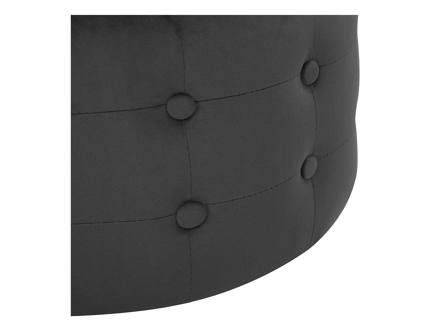 Poef TAMPA Fluweel Zwart 55 cm 55 cm 30 cm