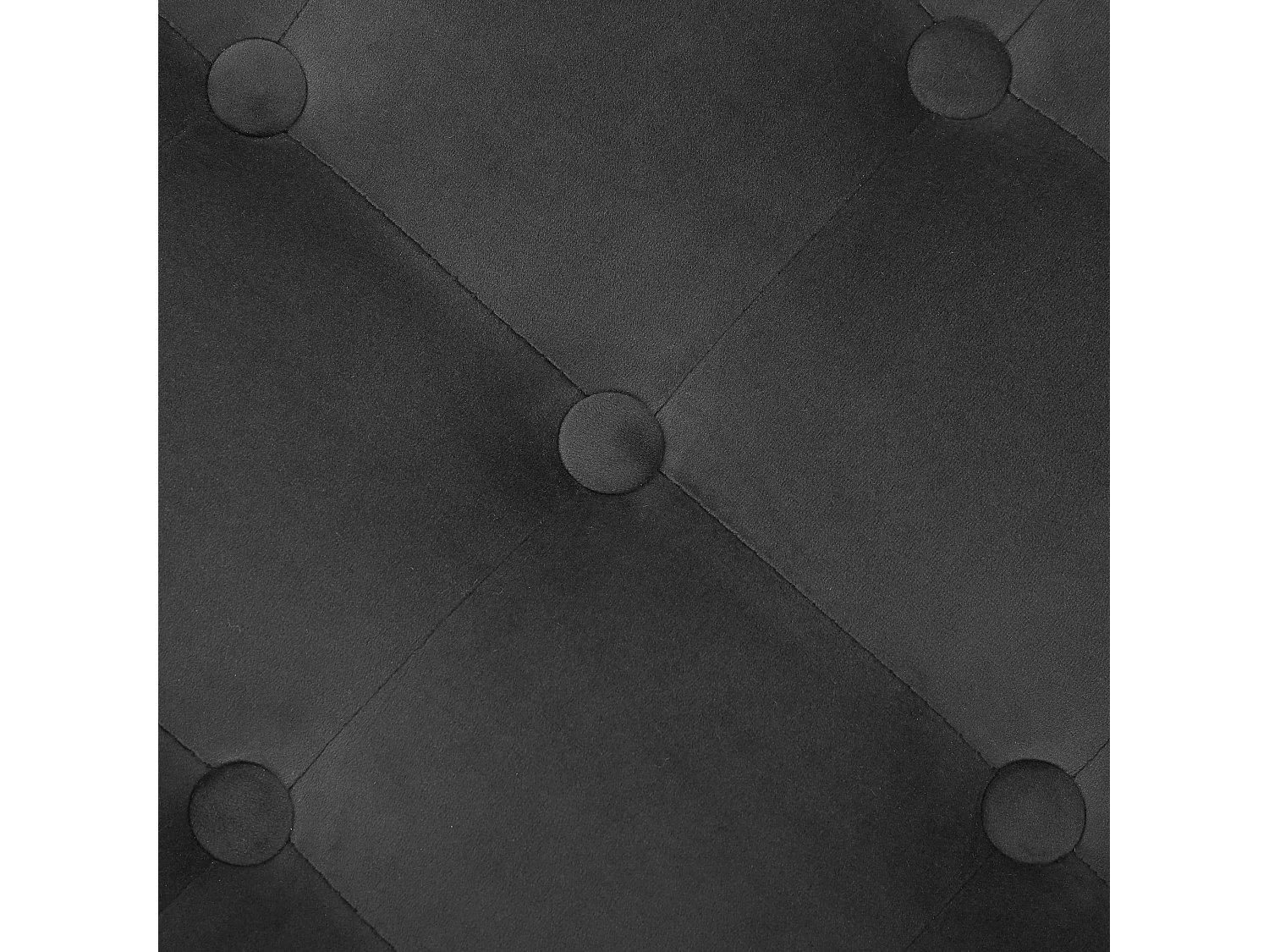 Poef TAMPA Fluweel Zwart 55 cm 55 cm 30 cm