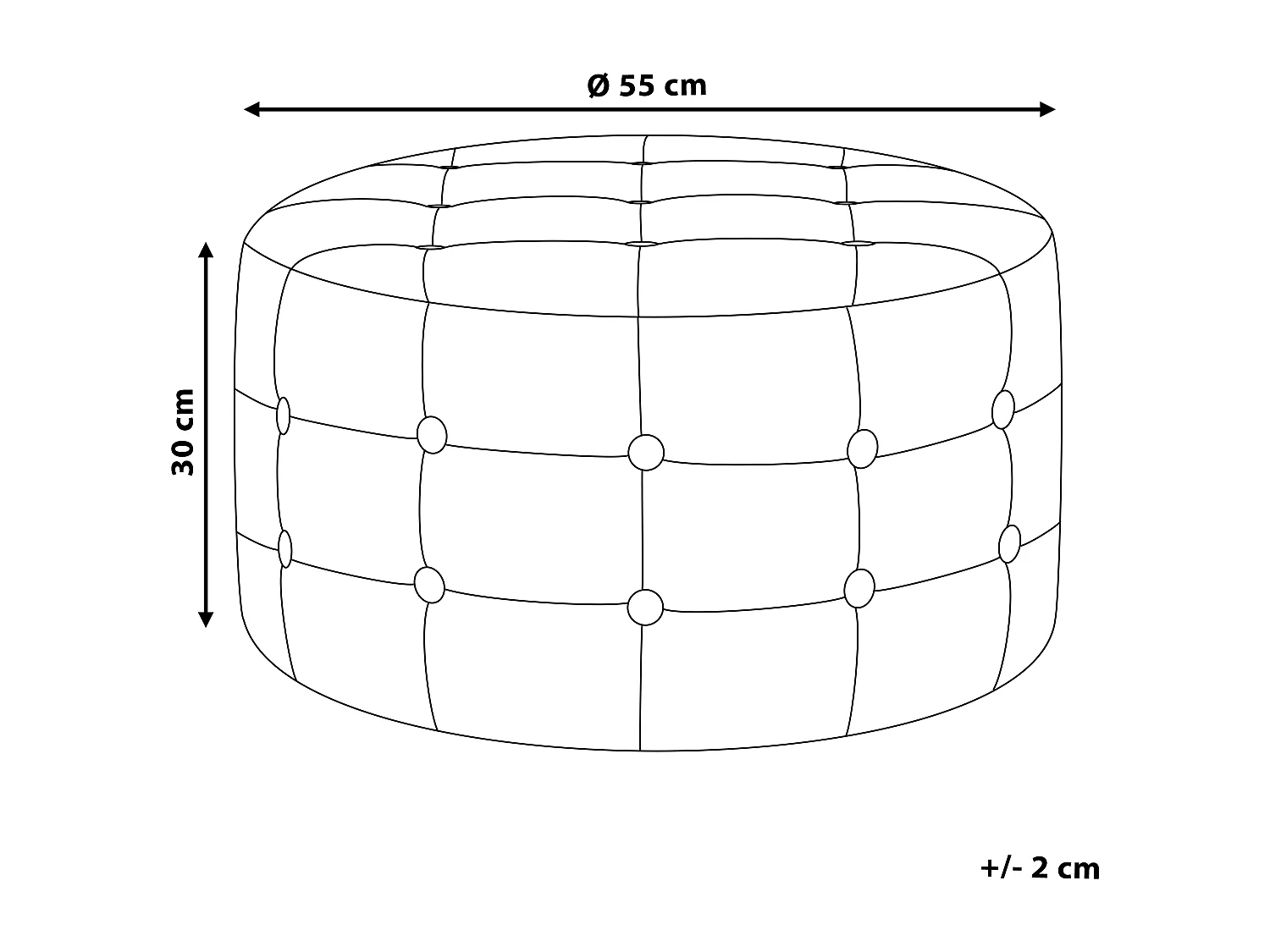 Pouf TAMPA Velours Noir