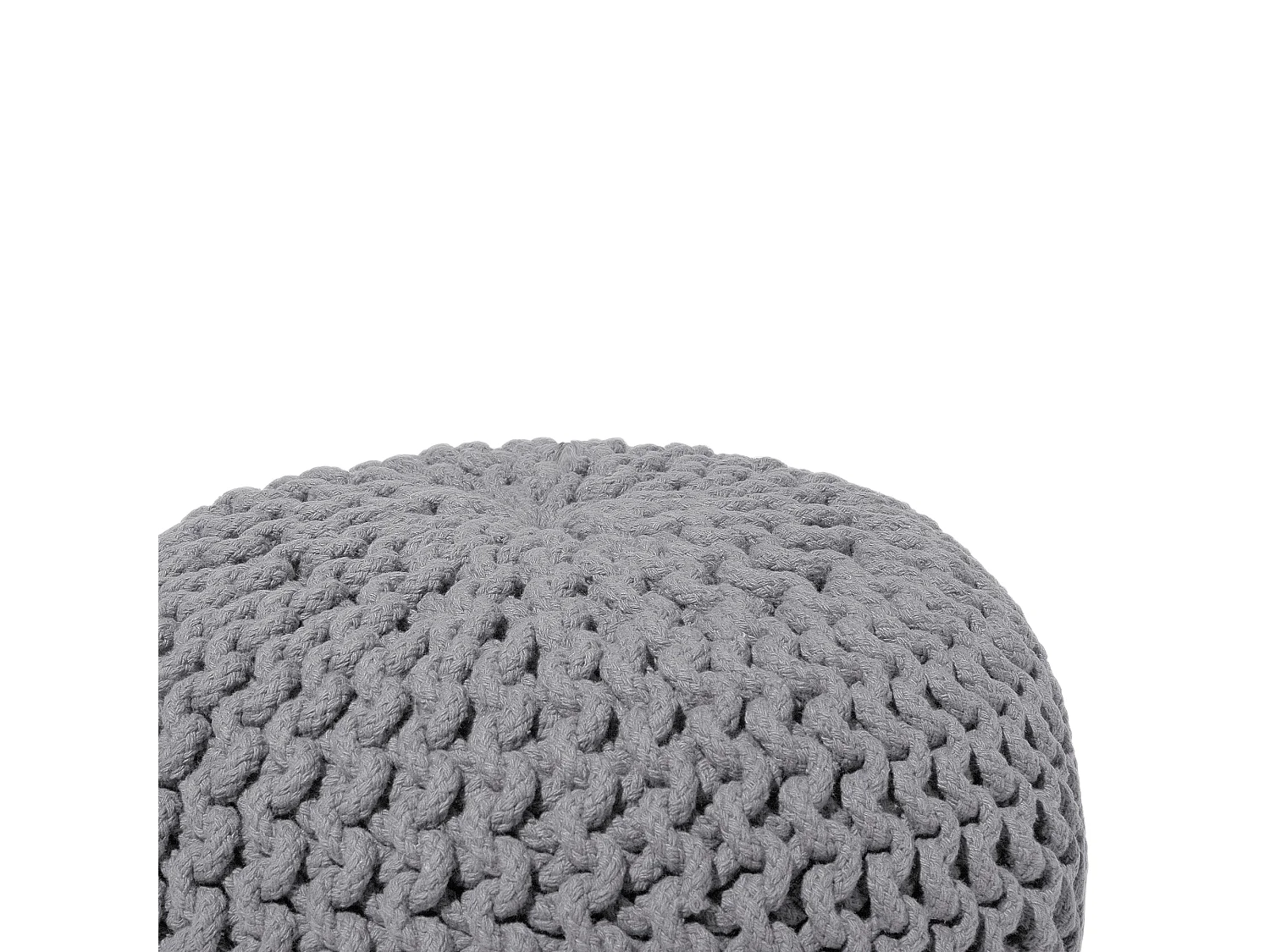 Poef CONRAD Katoen Grijs 40 cm 40 cm 25 cm