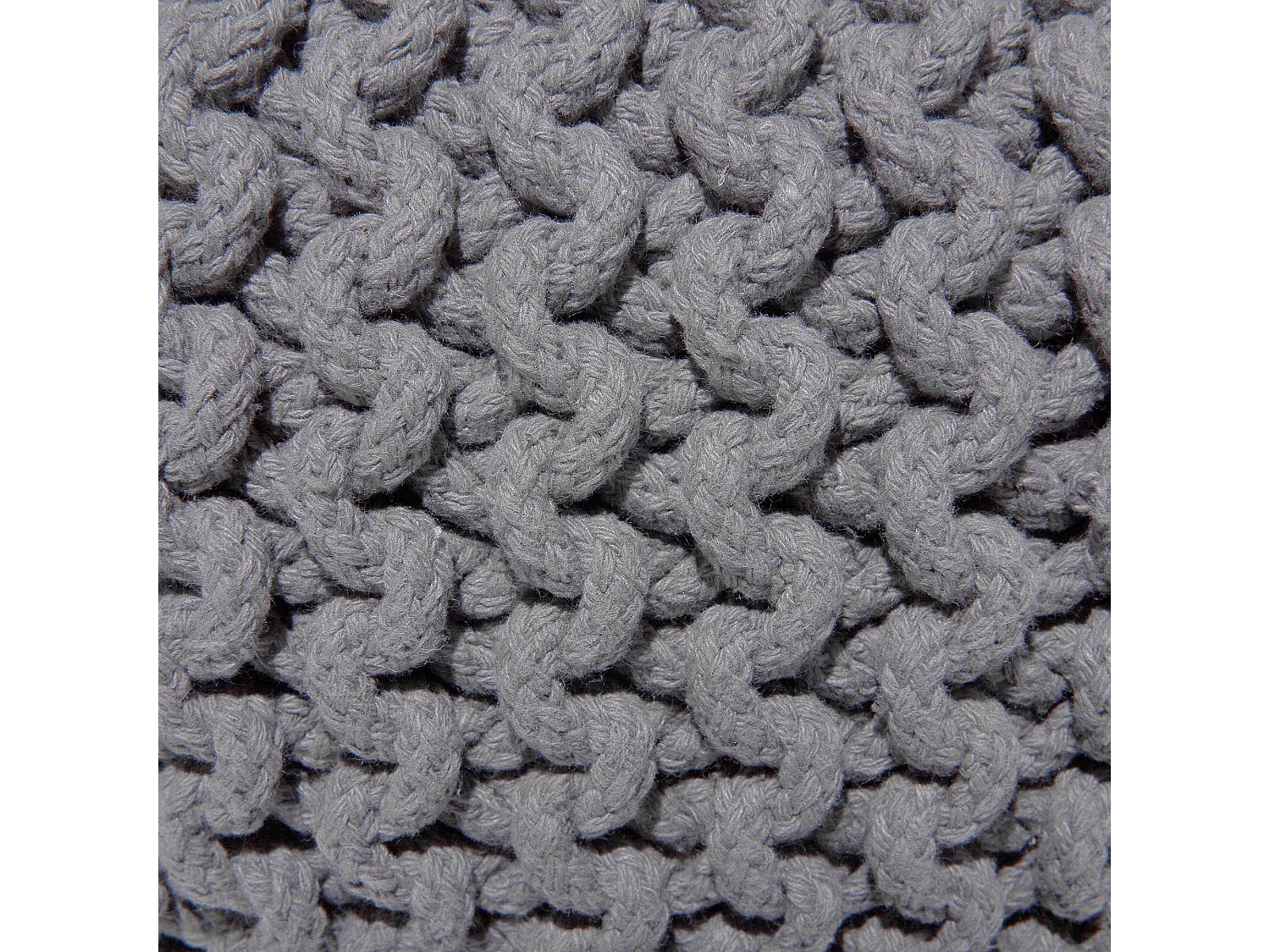 Poef CONRAD Katoen Grijs 40 cm 40 cm 25 cm