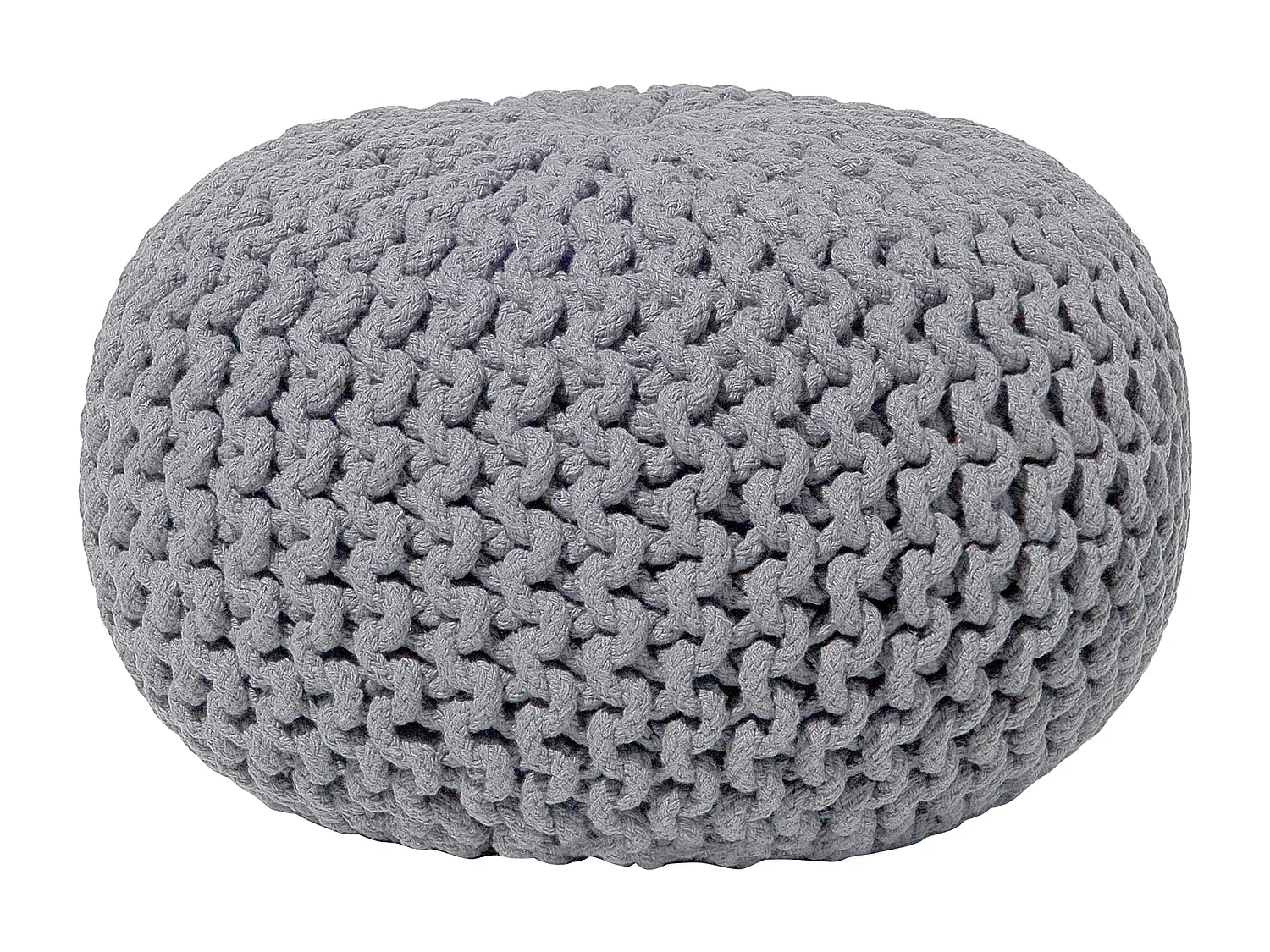 Pouf CONRAD Coton Gris 40 cm 40 cm 25 cm