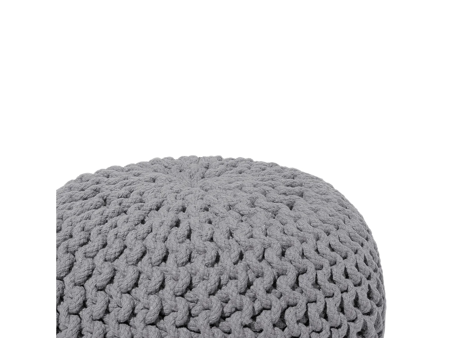 Pouf CONRAD Coton Gris 40 cm 40 cm 25 cm