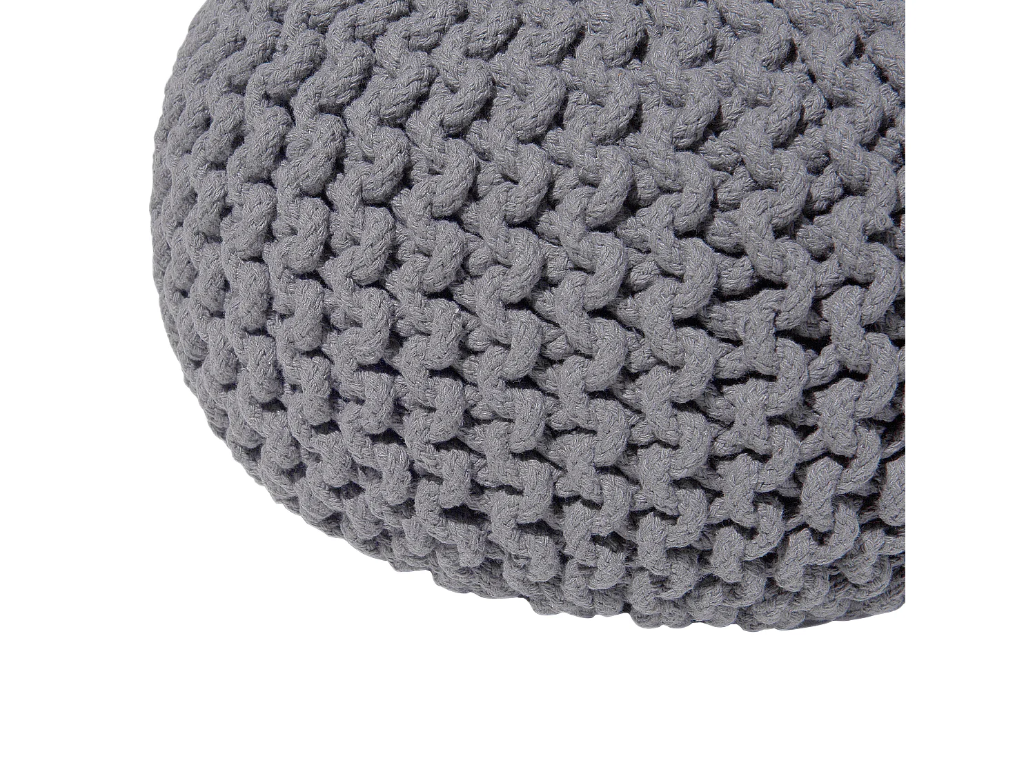Pouf CONRAD Coton Gris 40 cm 40 cm 25 cm