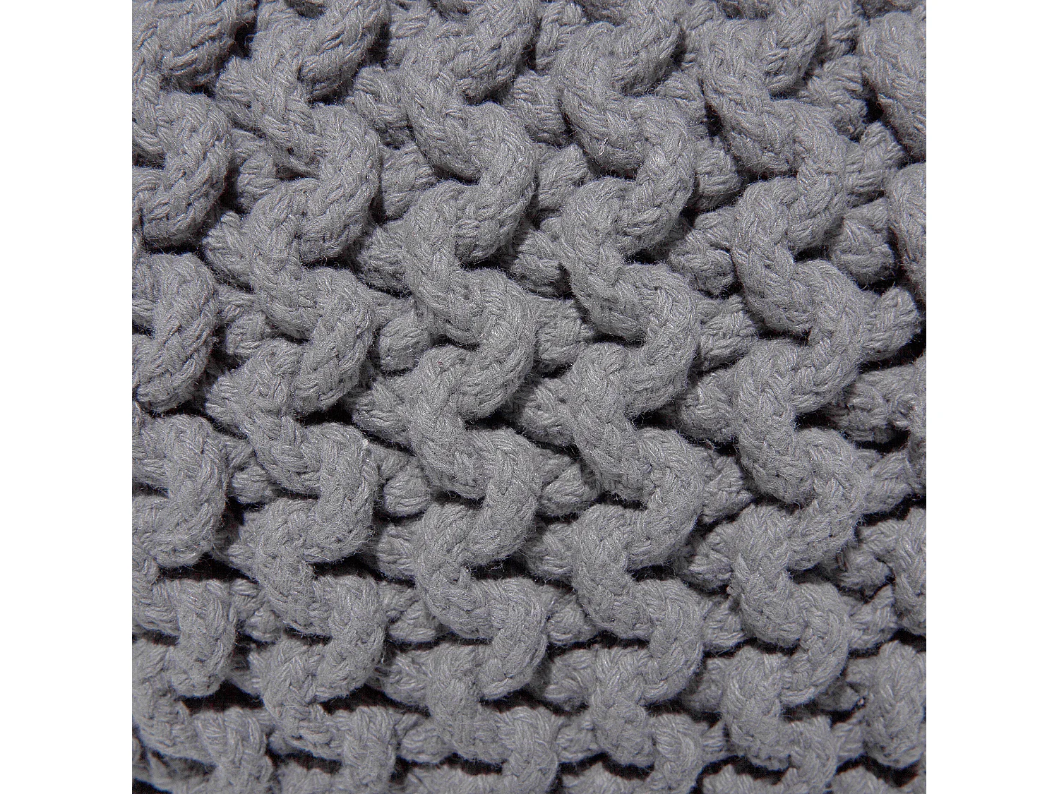 Pouf CONRAD Coton Gris 40 cm 40 cm 25 cm