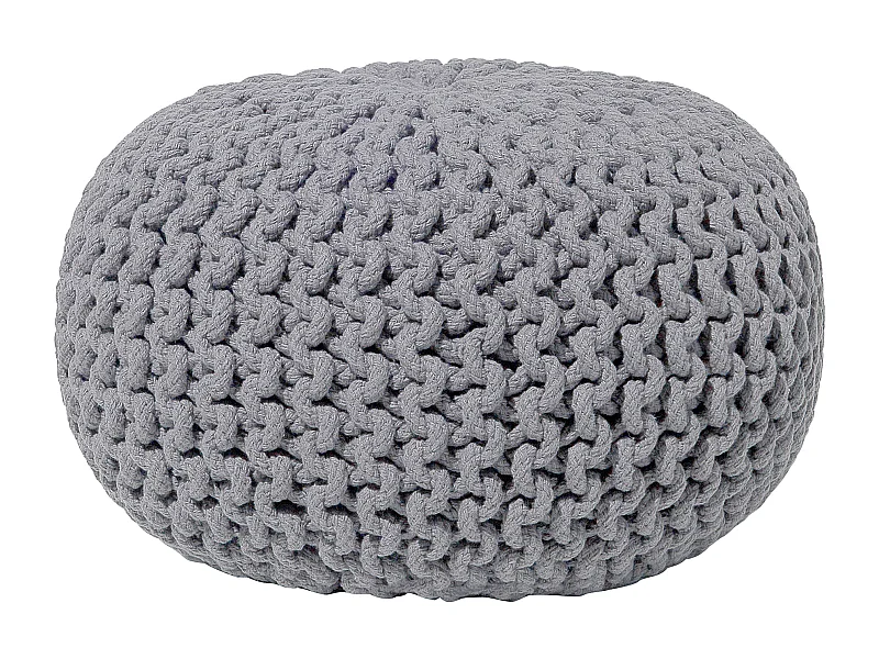 Pouf CONRAD Cotone Grigio 40 cm 40 cm 25 cm