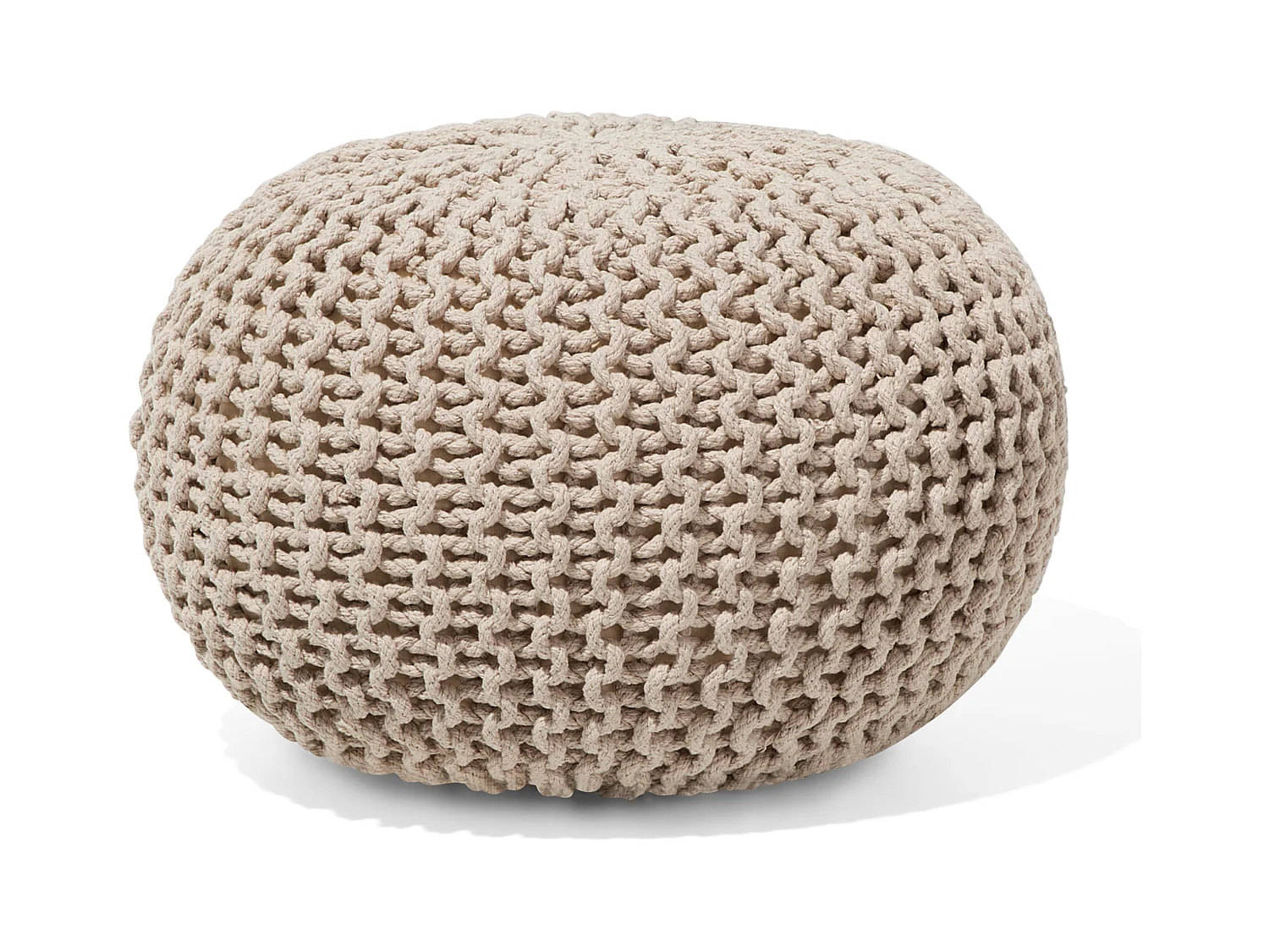 Pouf CONRAD Coton Beige clair