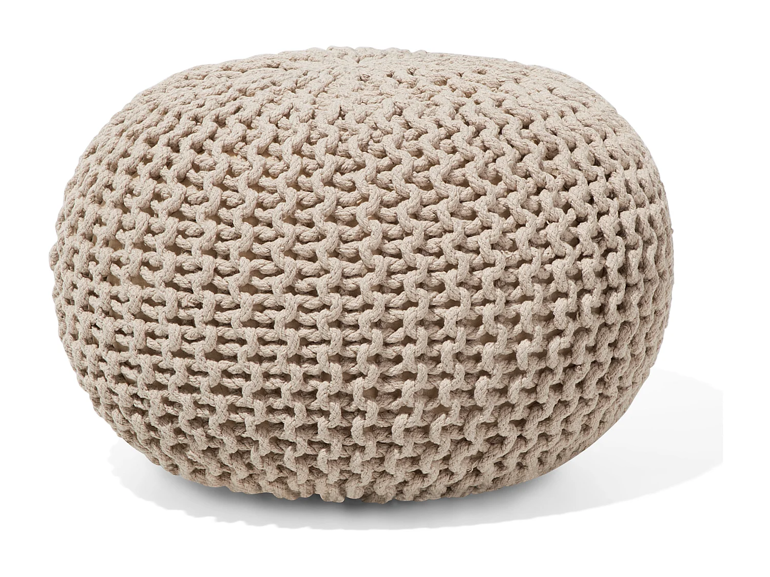 Praktischer Ottoman Wolle 40x25 cm beige Conrad