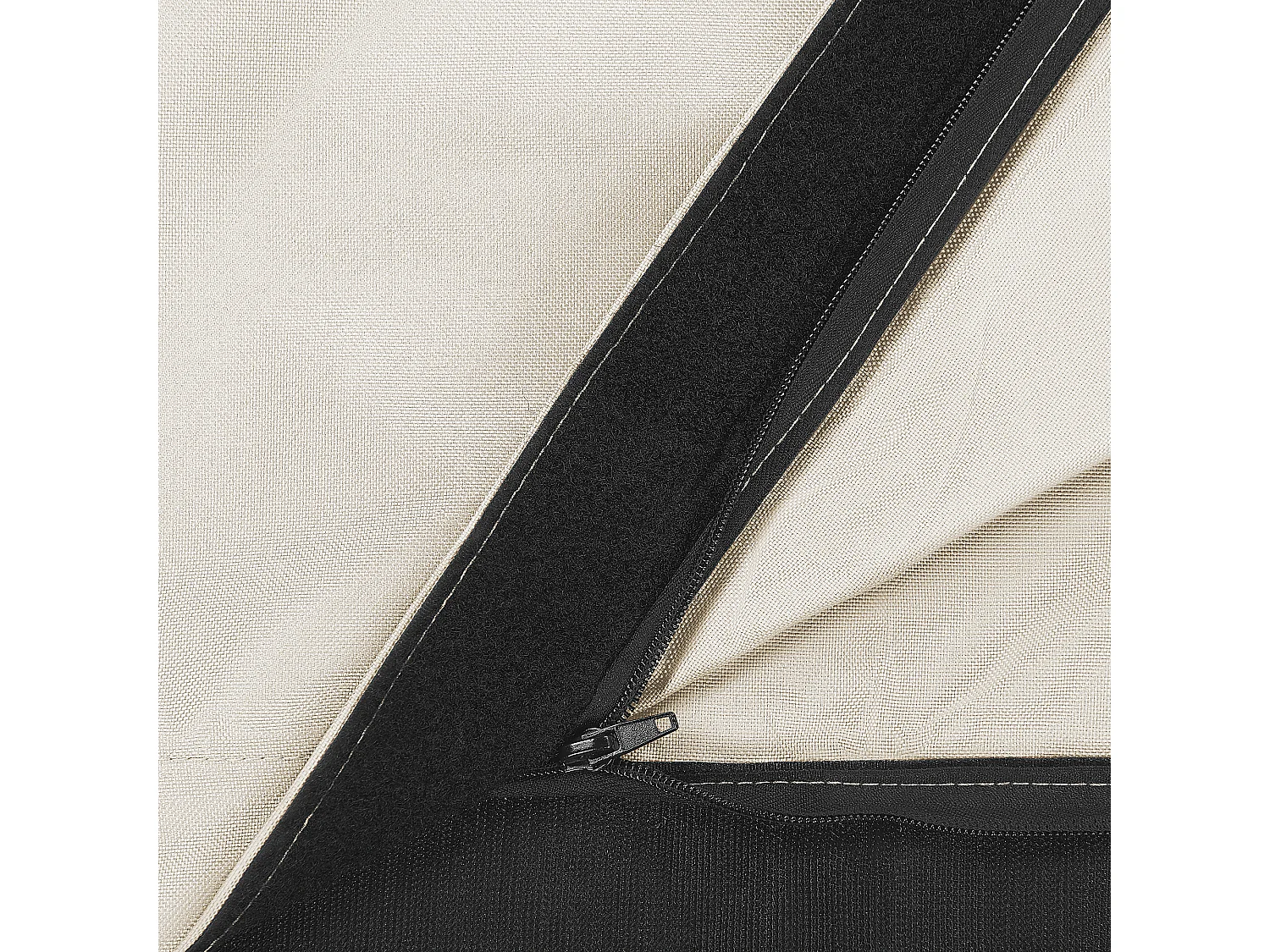 Pufe 600 L FUZZY 180 cm 230 cm Branco creme