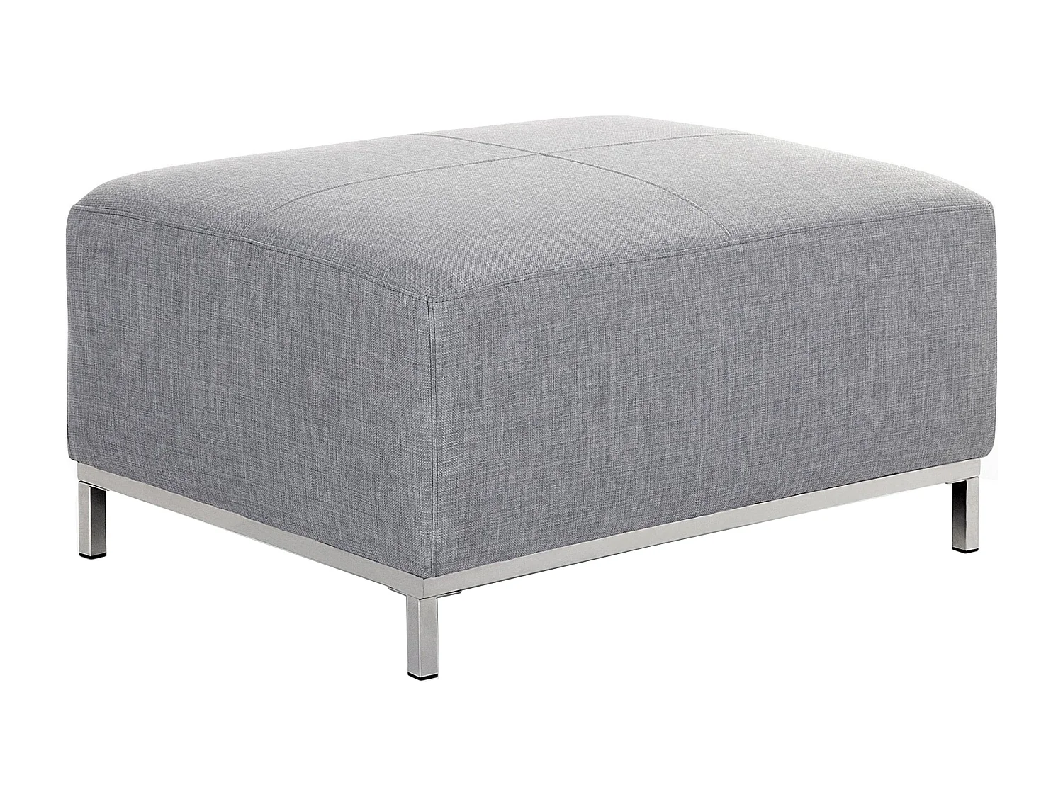 Ottoman OSLO Tissu Gris clair